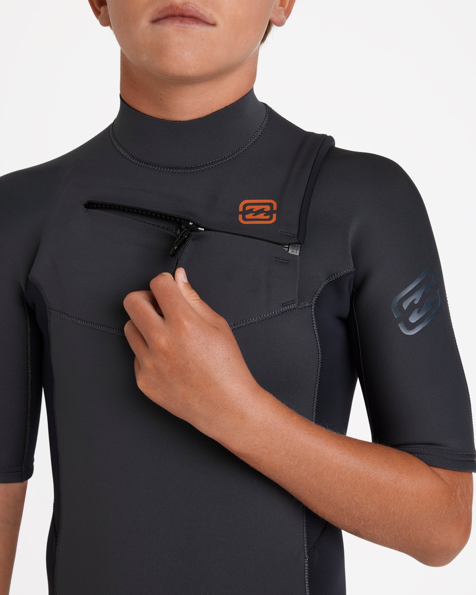Boys 8-16 2/2mm Absolute Natural Chest Zip GBS Fullsuit