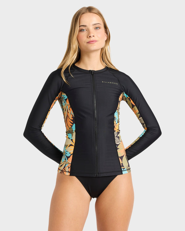 Womens Des Tropiques Off Shore Long Sleeve Rash Vest