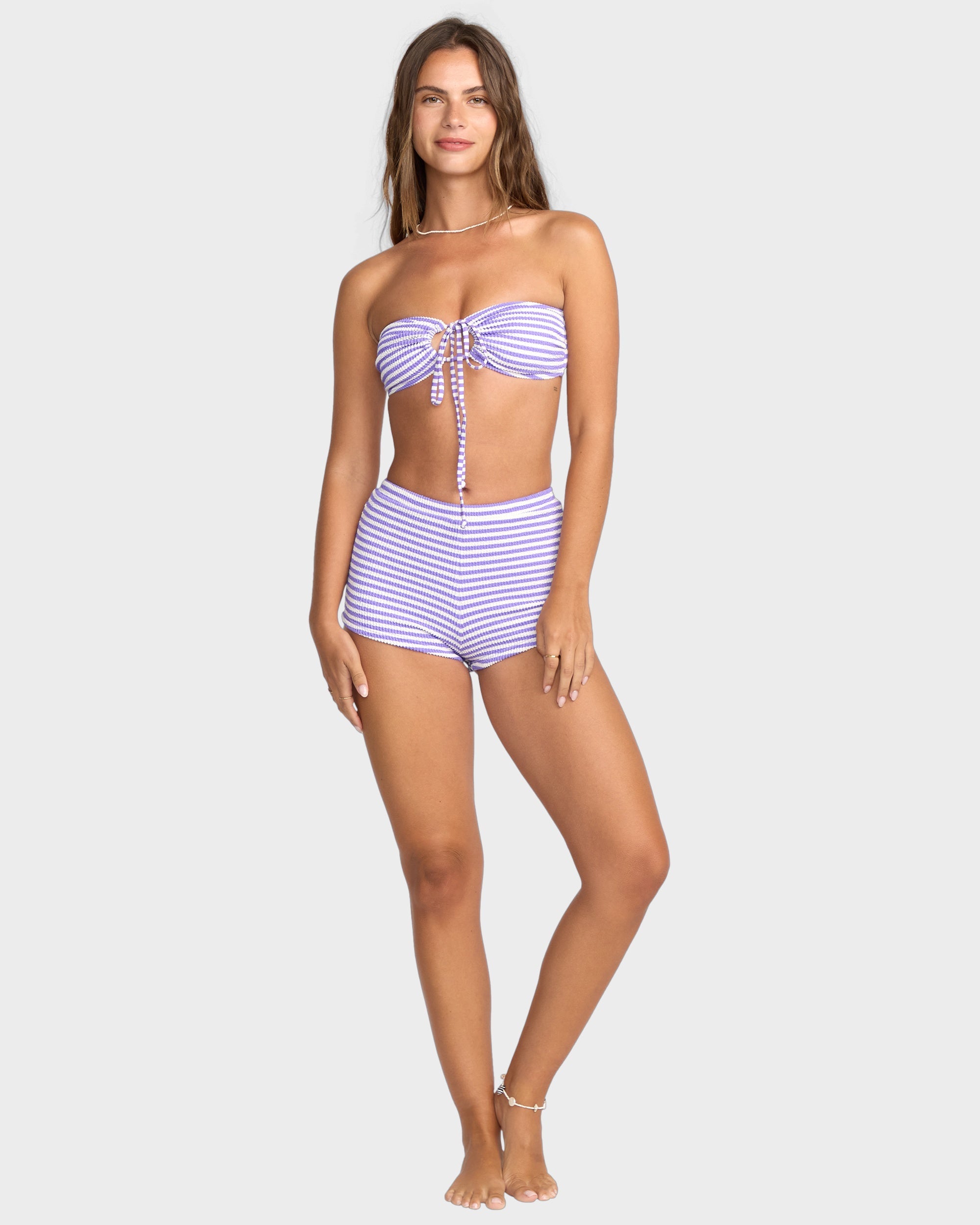 Womens Josie Summer High Drew Bandeau Bikini Top