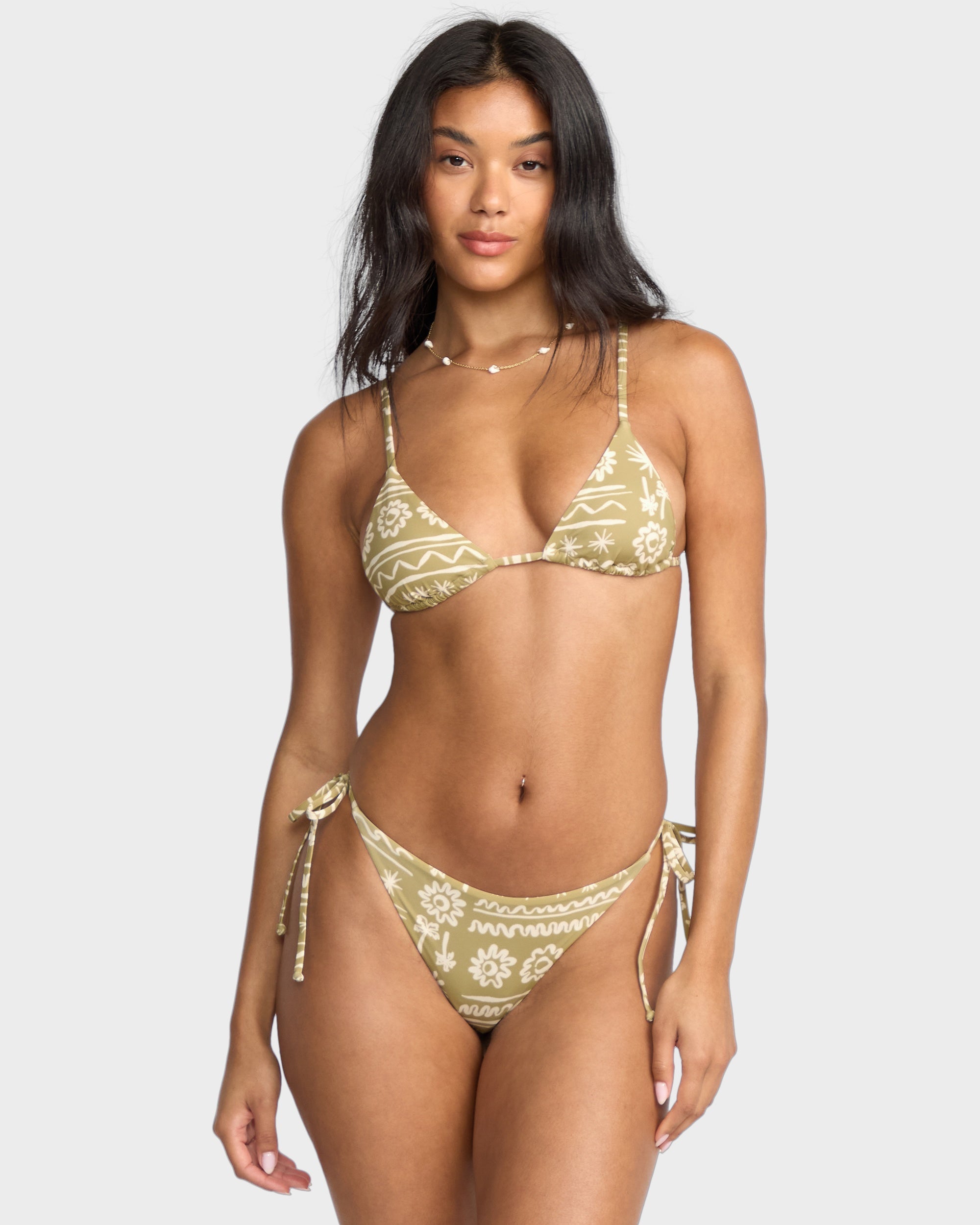 Womens Lost On You Mini Slide Triangle Bikini Top