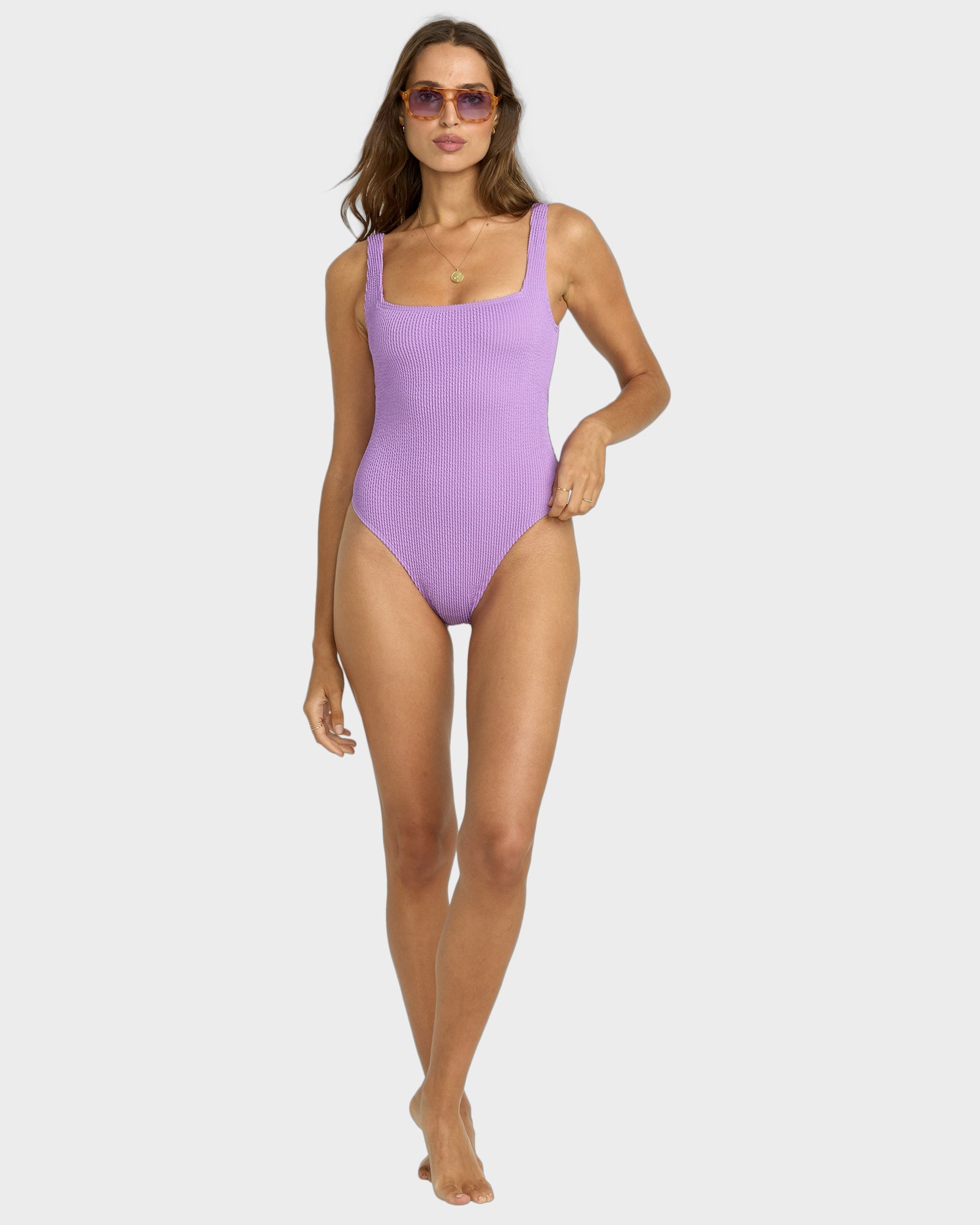 Womens Summer High One Piece Swimsuit