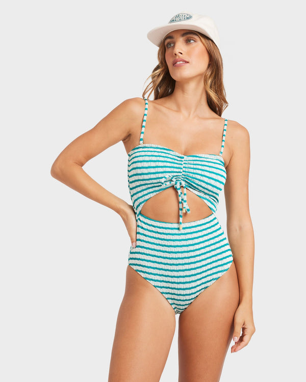 Womens Wavey Daze Summer One Piece Swimsuit