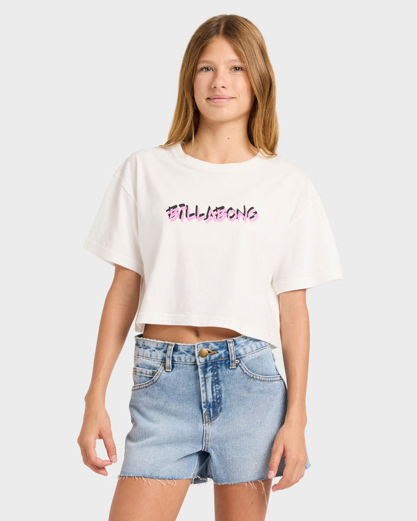 Girls 6-14 Say My Name Crop T-Shirt