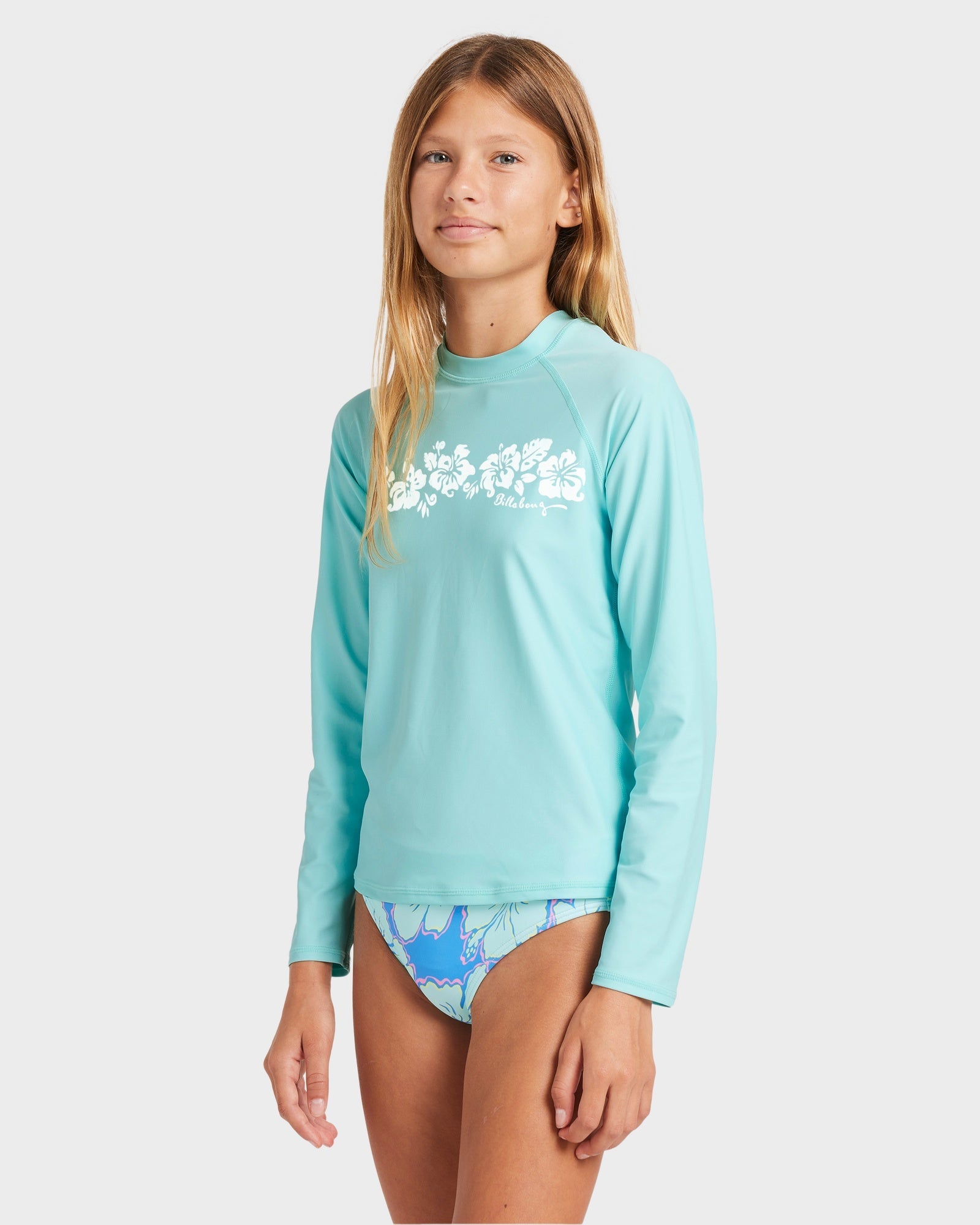 Girls 6-14 Heat Wave Long Sleeve Rash Vest