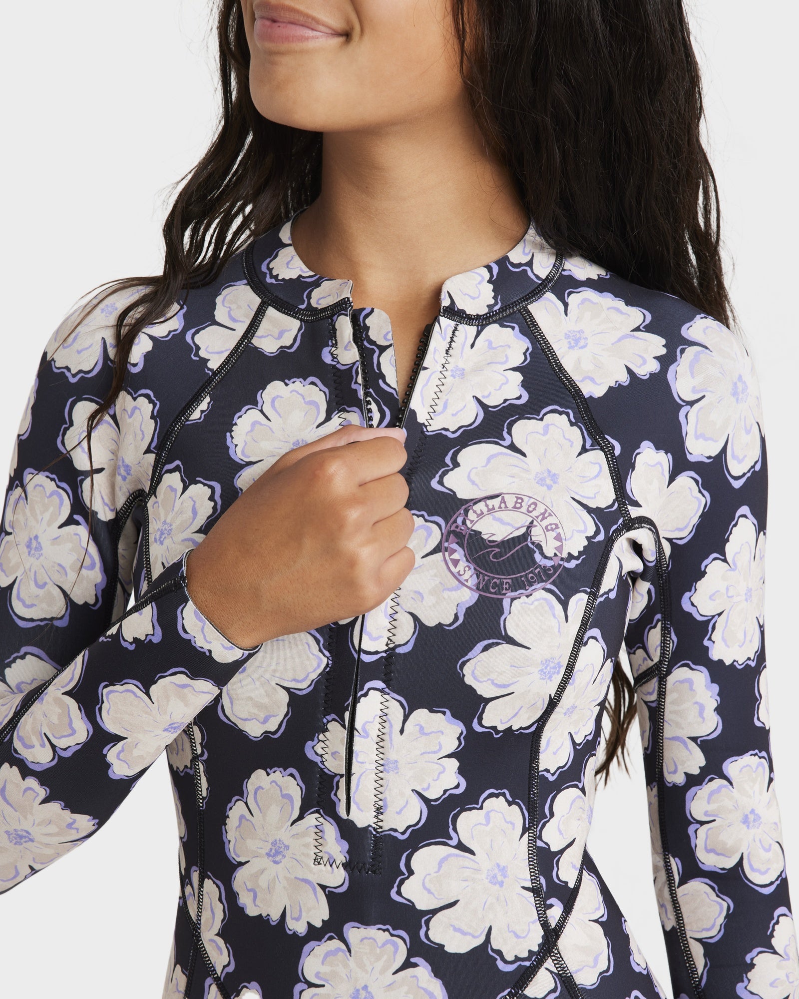 Girls 8-14 Salty Dayz Natural Long Sleeve Springsuit