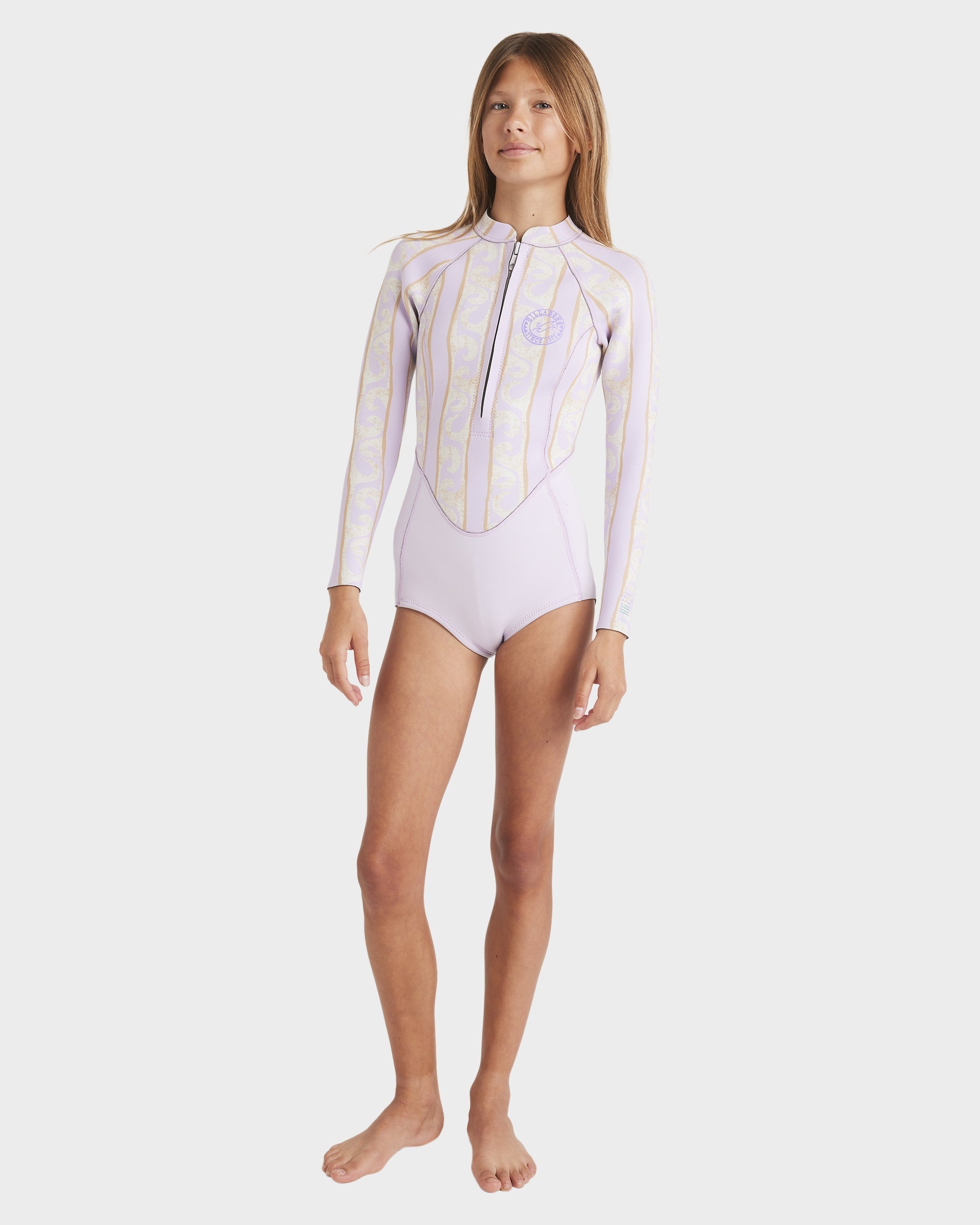 Girls 8-14 2/2mm Teen Salty Dayz Nat Long Sleeve Springsuit