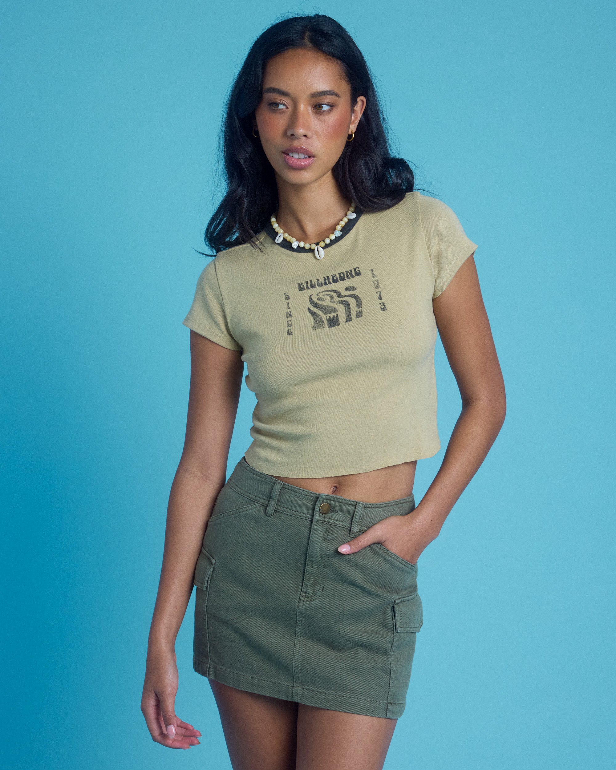 Womens Hilary Cargo Denim Skirt