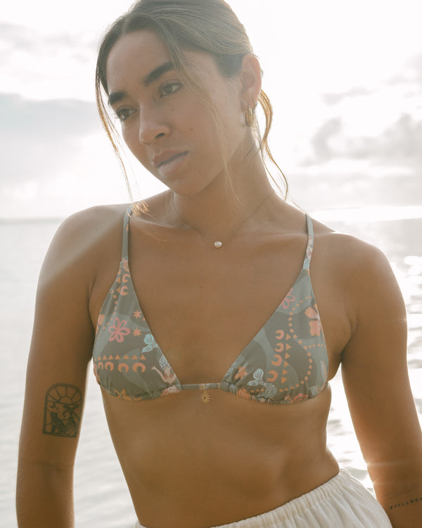 Womens Lost In Paradise Slide Tall Triangle Bikini Top