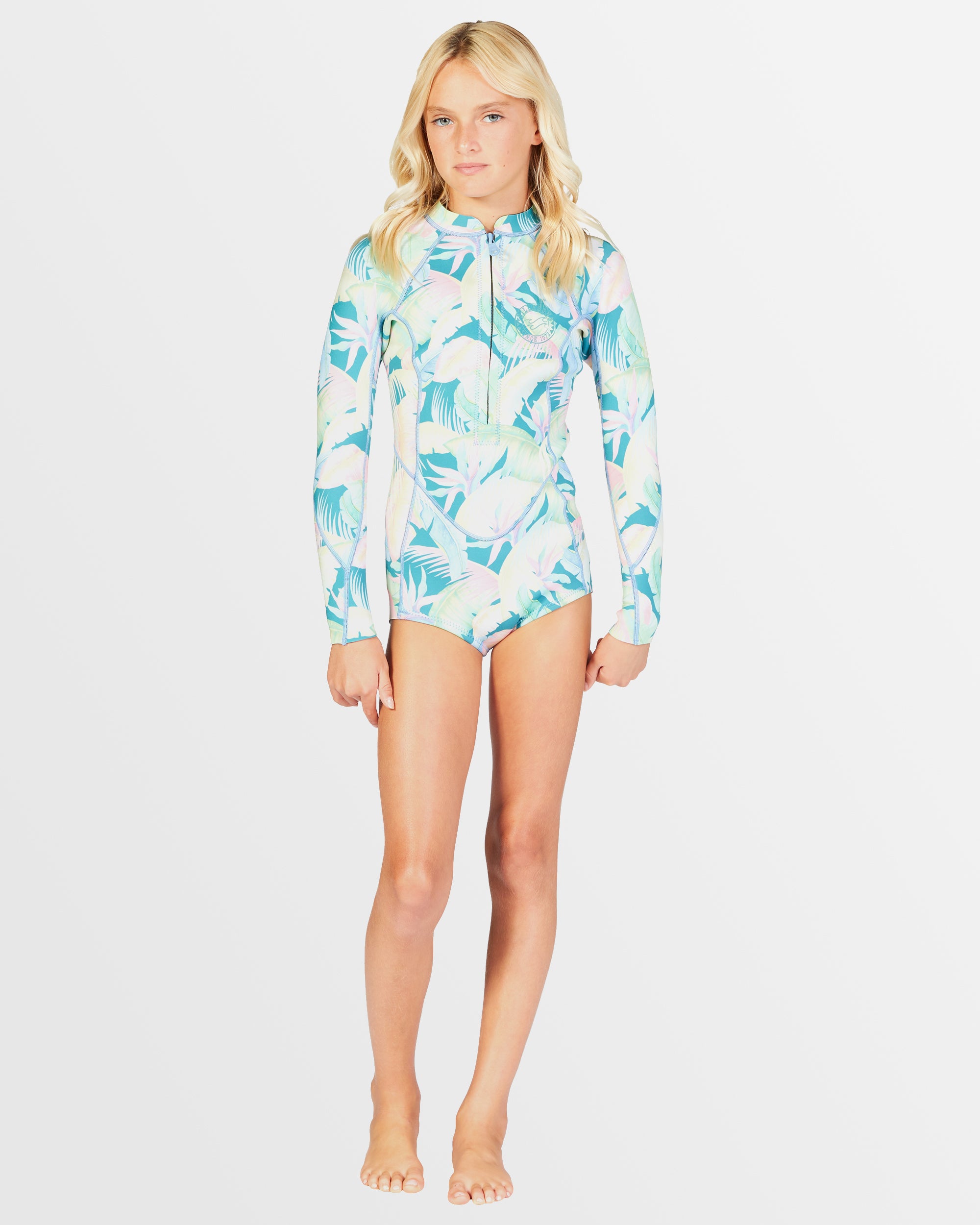 Girls 2-14 Salty Dayz Long Sleeve Springsuit