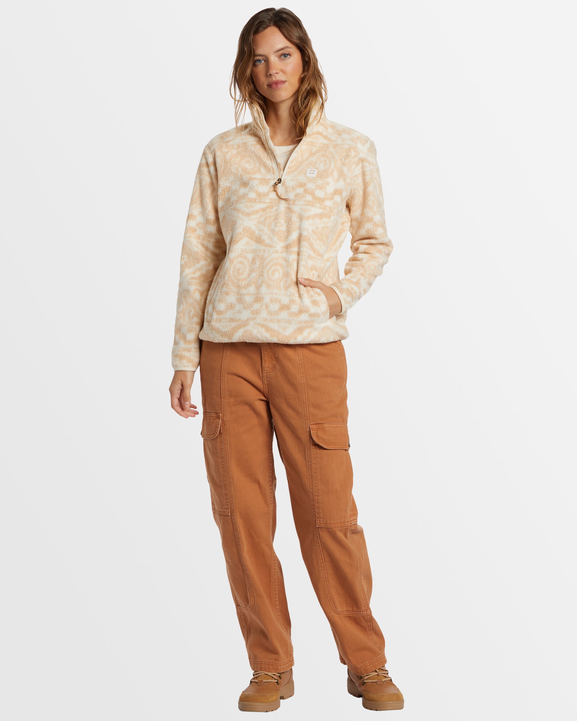 Womens Boundary Half Zip Fleece Pullover