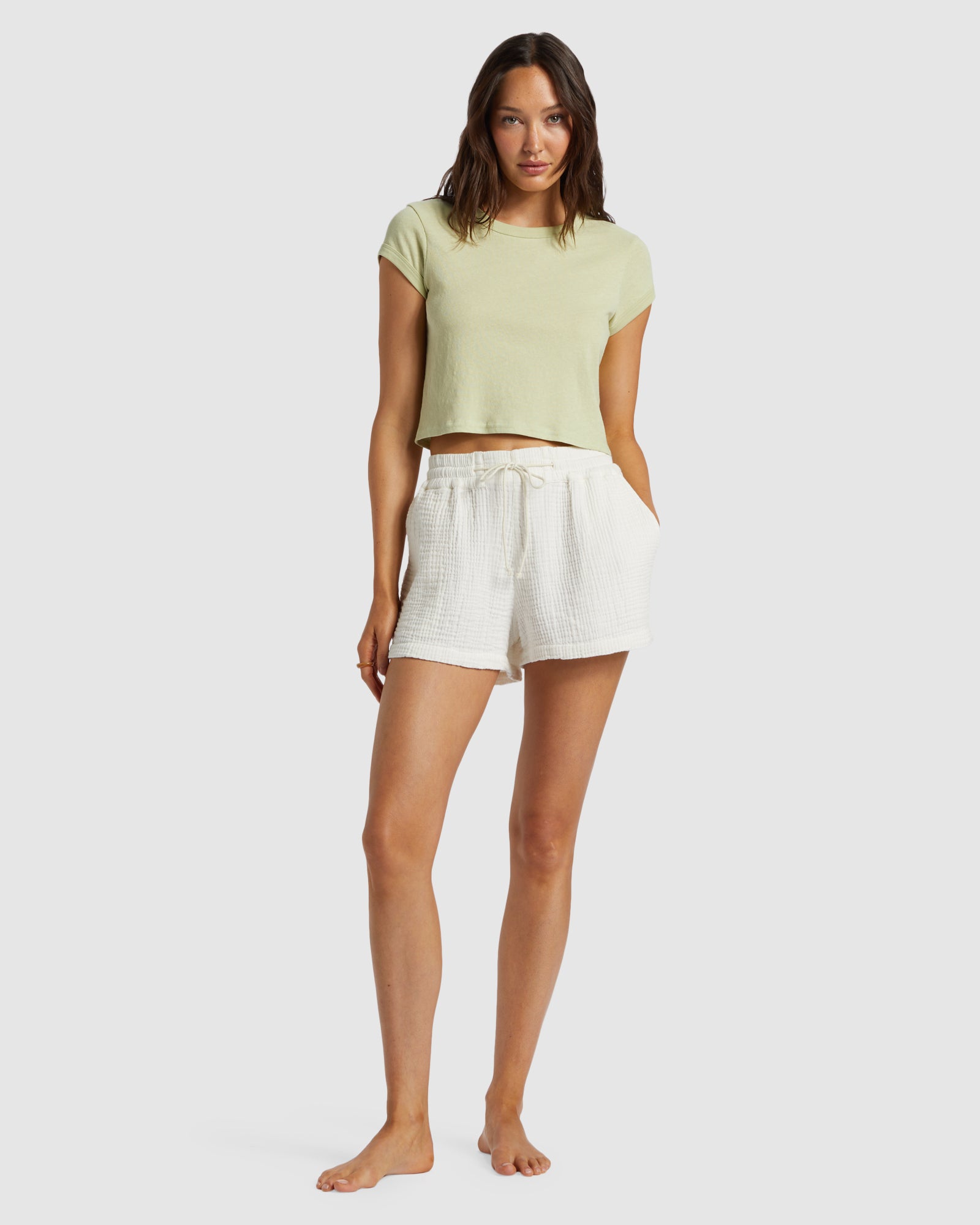 Womens Day Tripper Elastic Waist Shorts