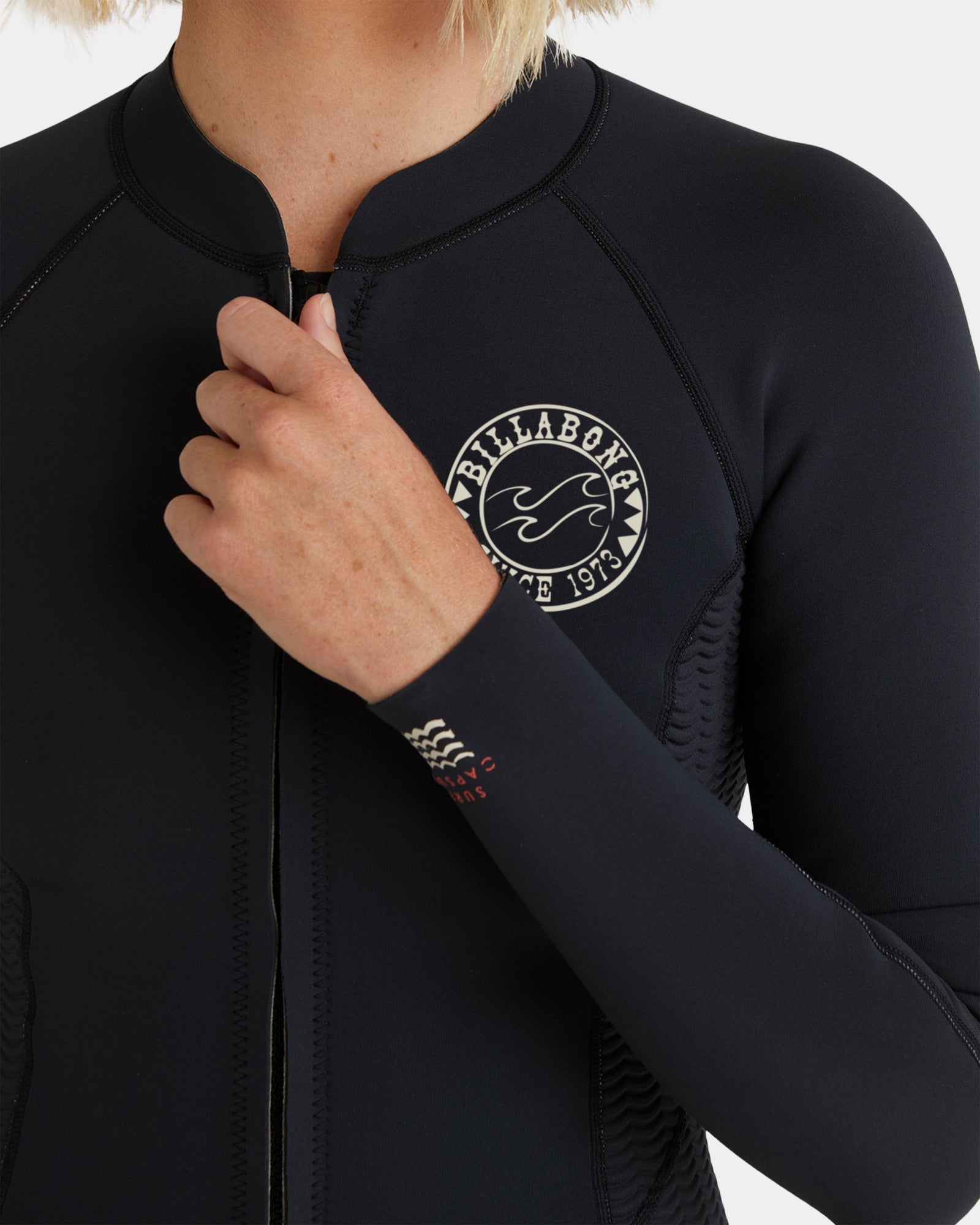 Womens Peeky Natural Chest Zip Wetsuit
