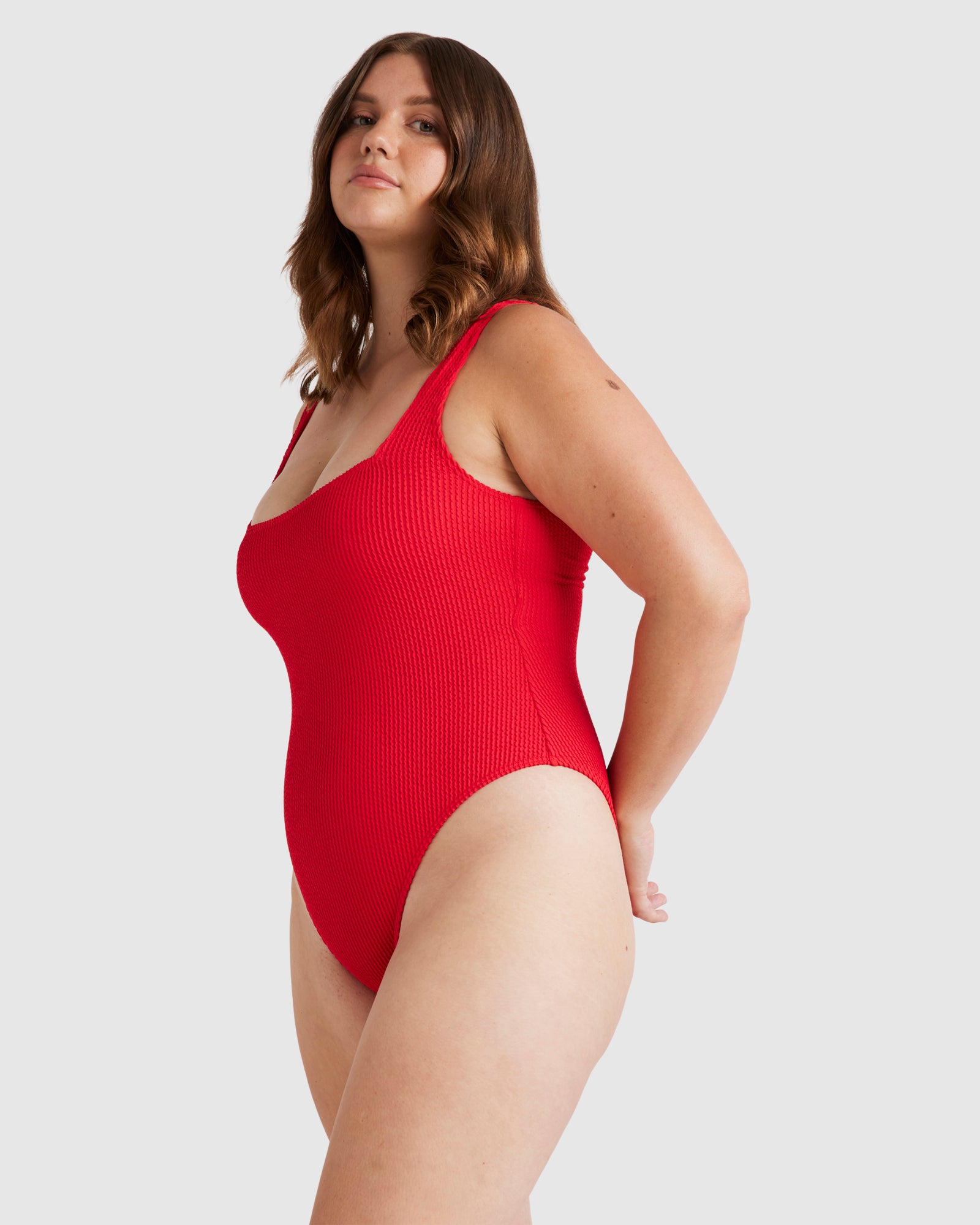 Womens Summer High Square Neck One Piece