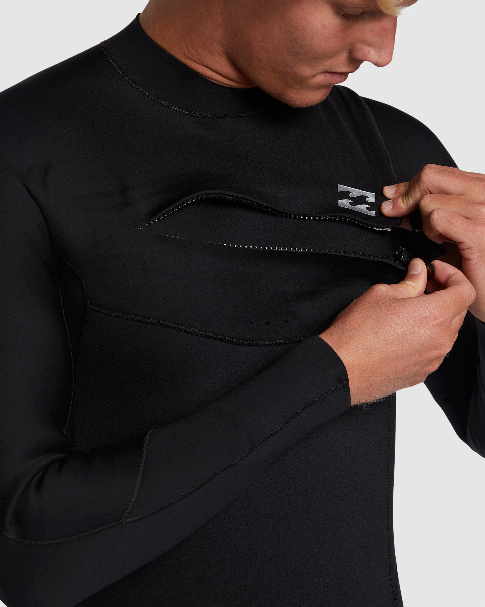 Mens 4/3mm Foil Chest Zip Steamer Wetsuit