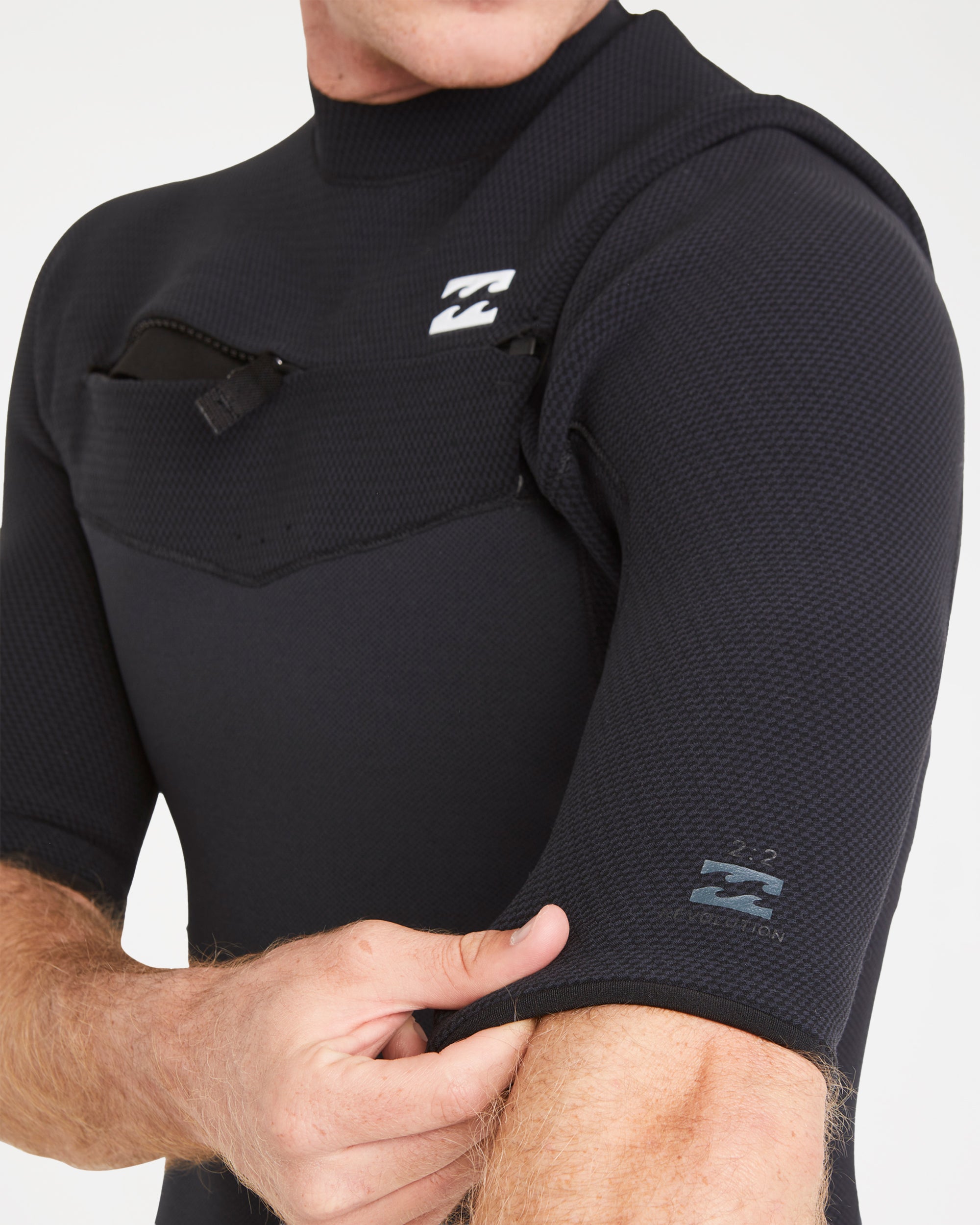 Mens 2/2mm Revo Natural Chest Zip Short Sleeve Fullsuit