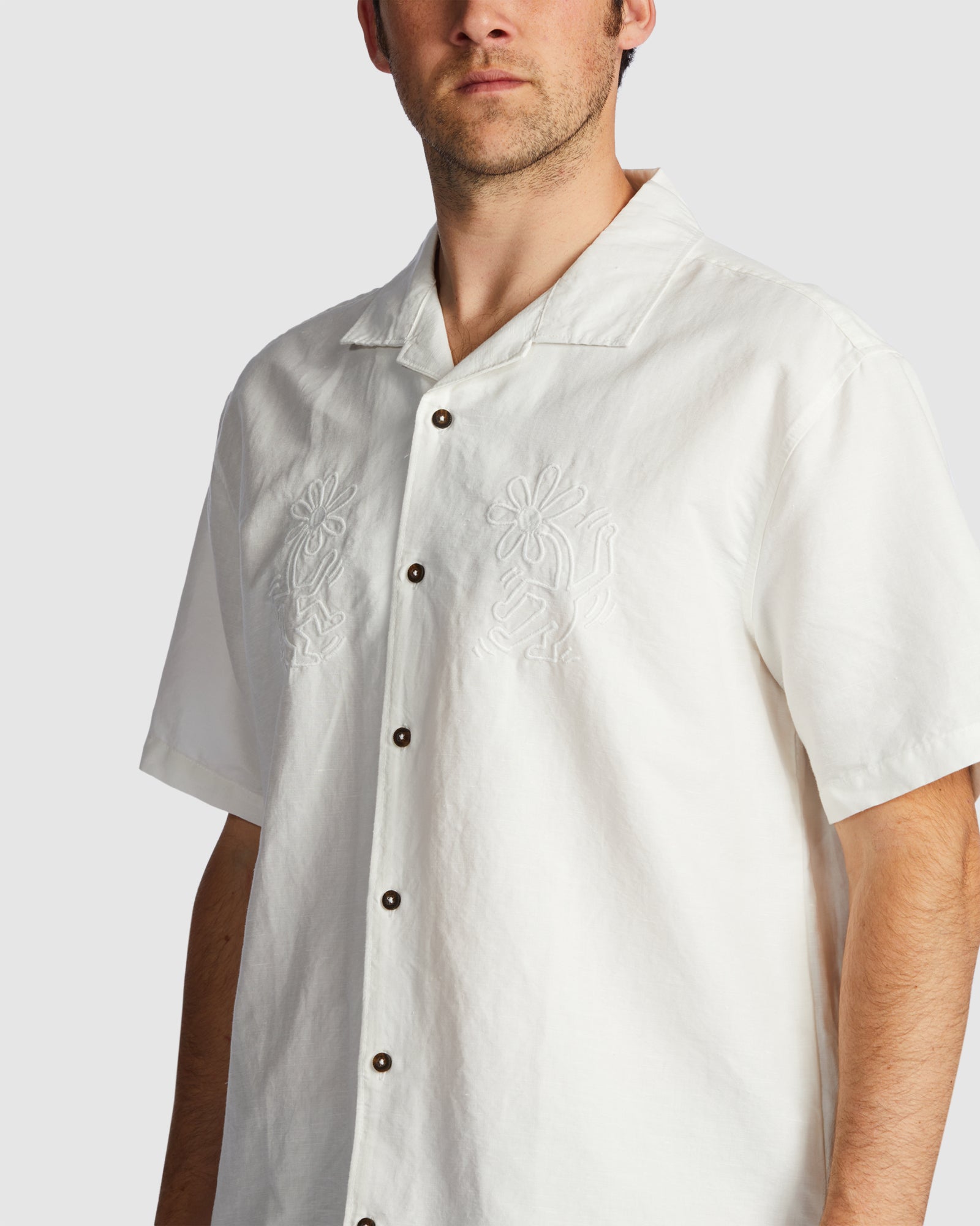 Mens Keith Haring Flower Dance Hemp Shirt