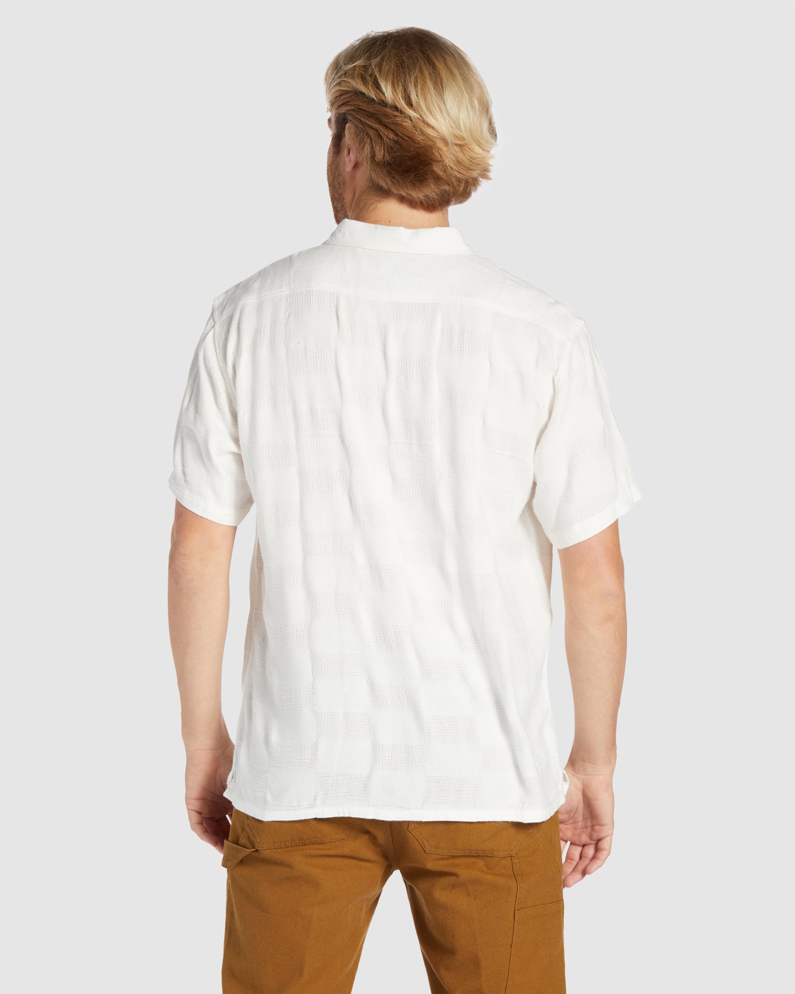 Mens Sundays Jacquard Short Sleeve Shirt