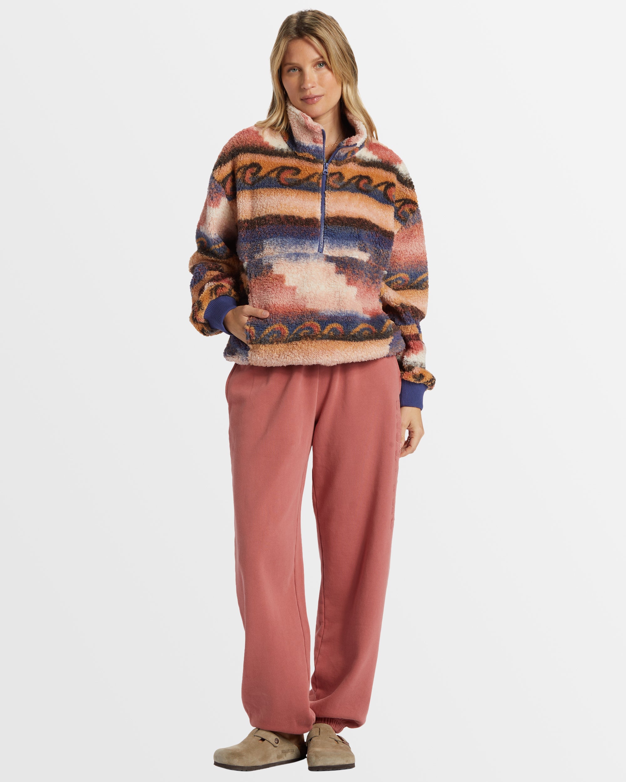 Womens Time Off Half-Zip Fleece Pullover