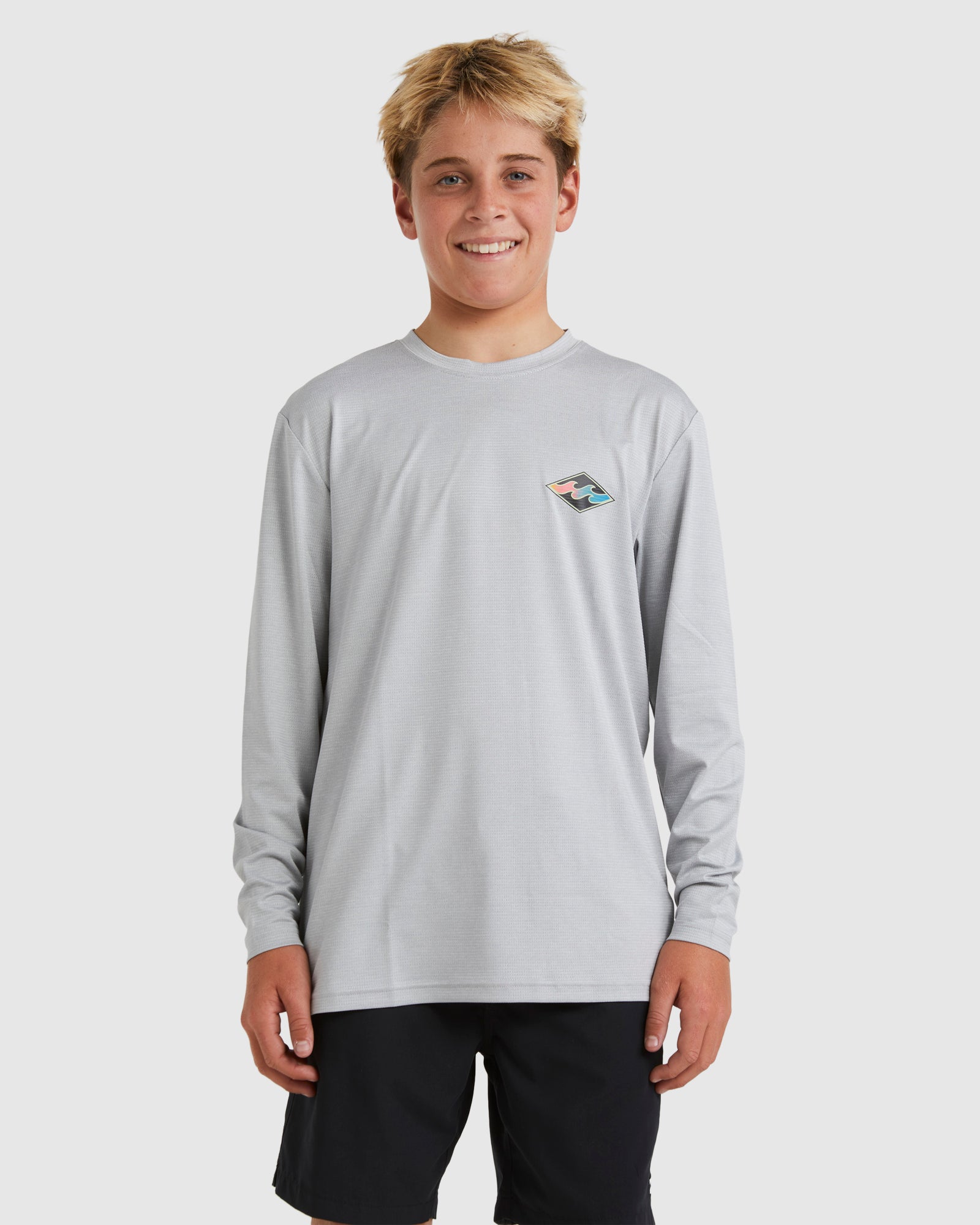 Boys 8-16 Diamond Shoreline Long Sleeve Rash Vest