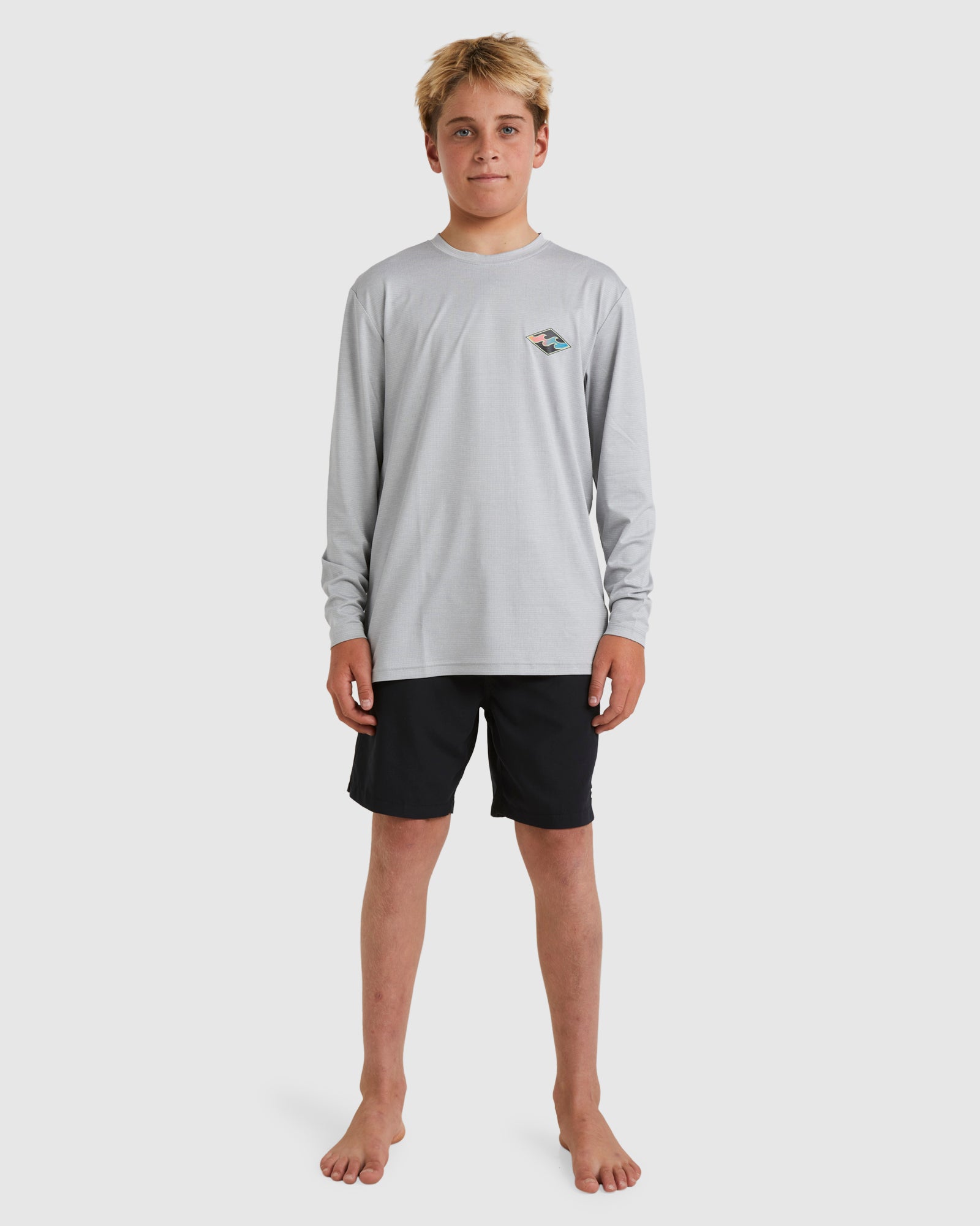 Boys 8-16 Diamond Shoreline Long Sleeve Rash Vest