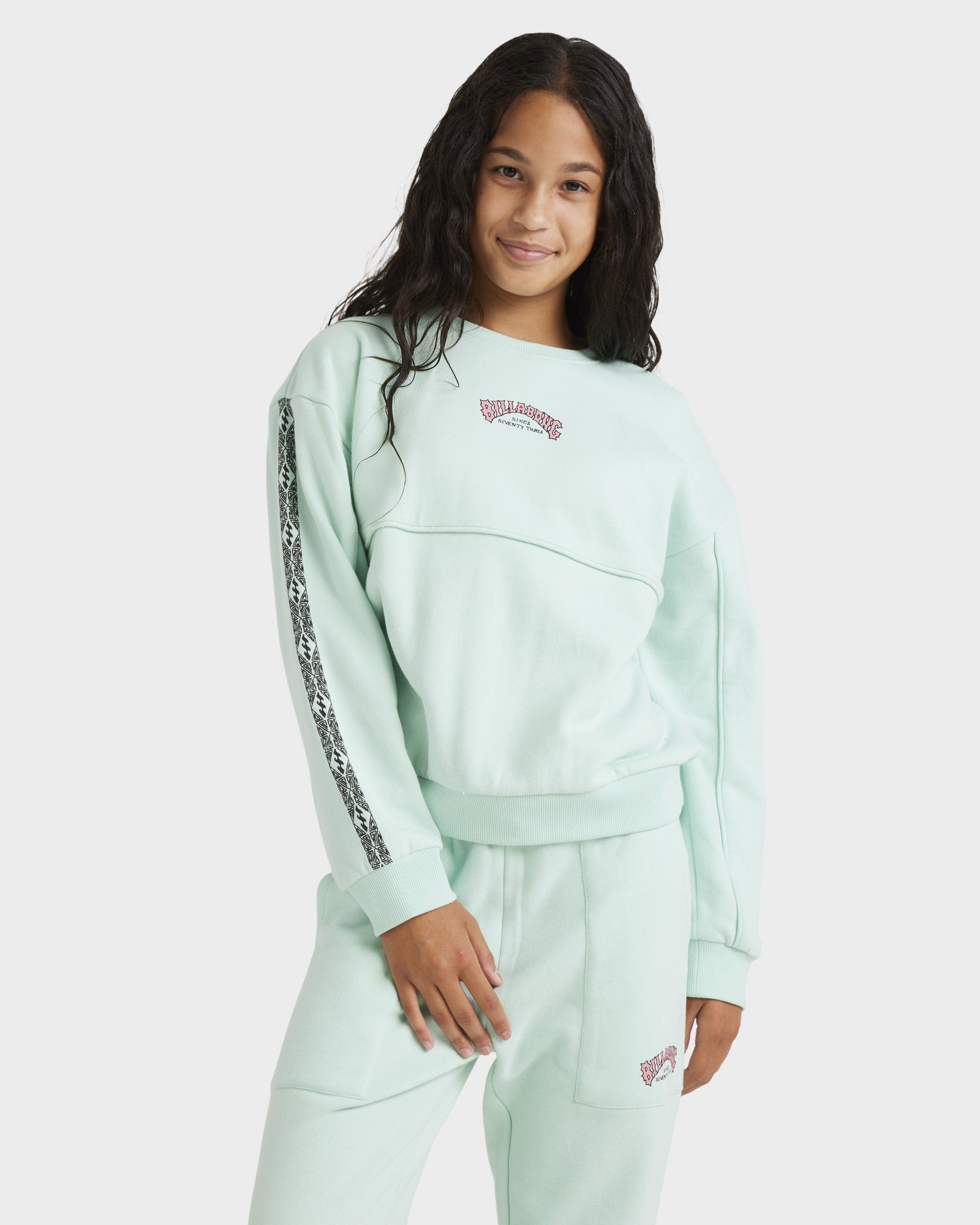 Girls 6-14 Wave Of The Day Crew Neck