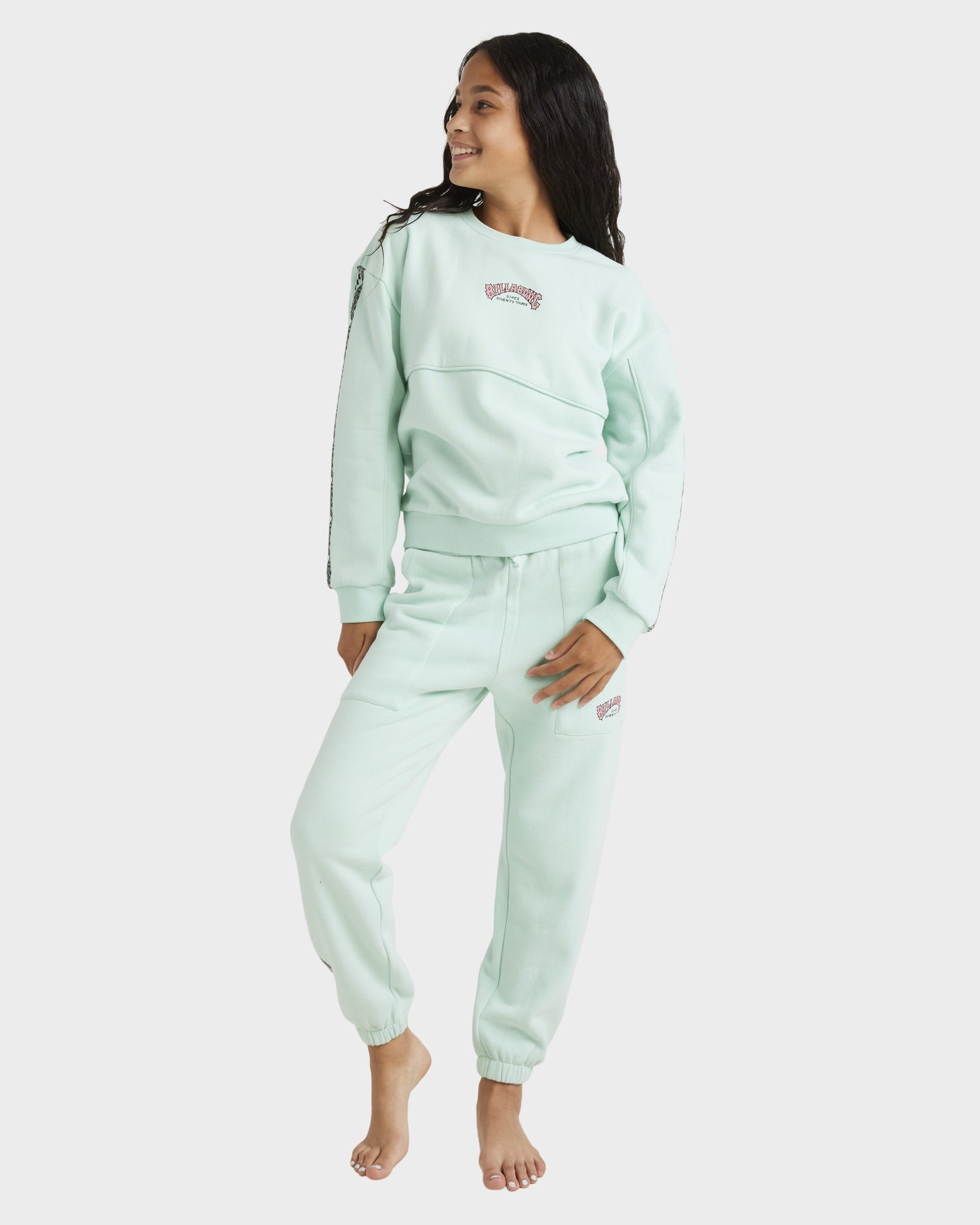 Girls 6-14 Wave Of The Day Crew Neck