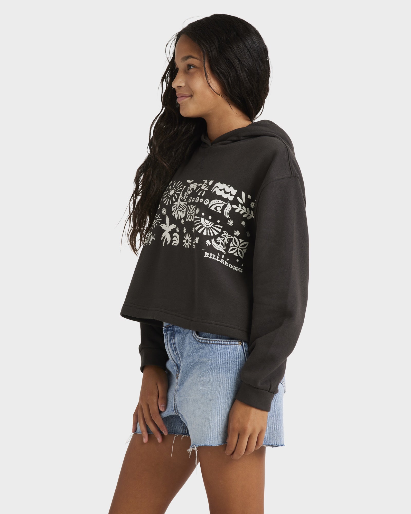 Girls 6-14 Paradise Stamp Pullover Hoodie