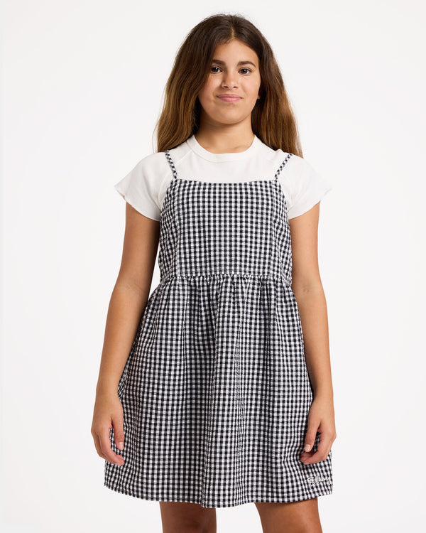 Girls 6-16 Gingham Crush Mini Dress