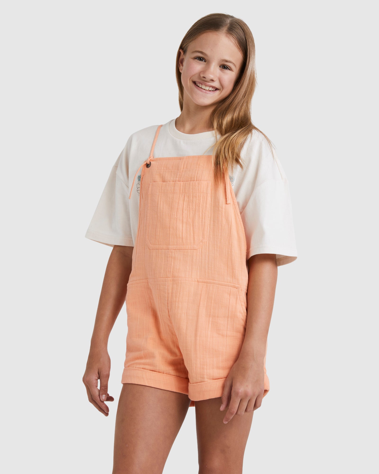Girls 6-14 Montana Dungaree Playsuit