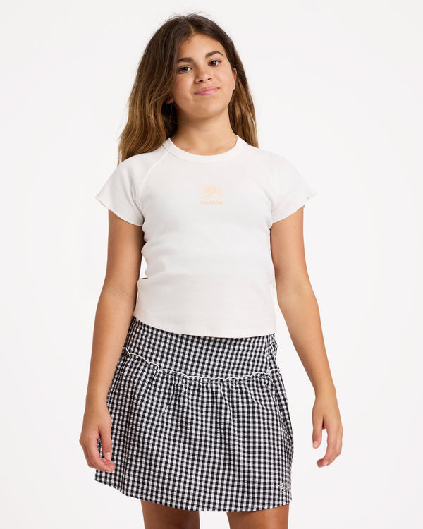 Girls 6-16 Gingham Crush Mini Skirt