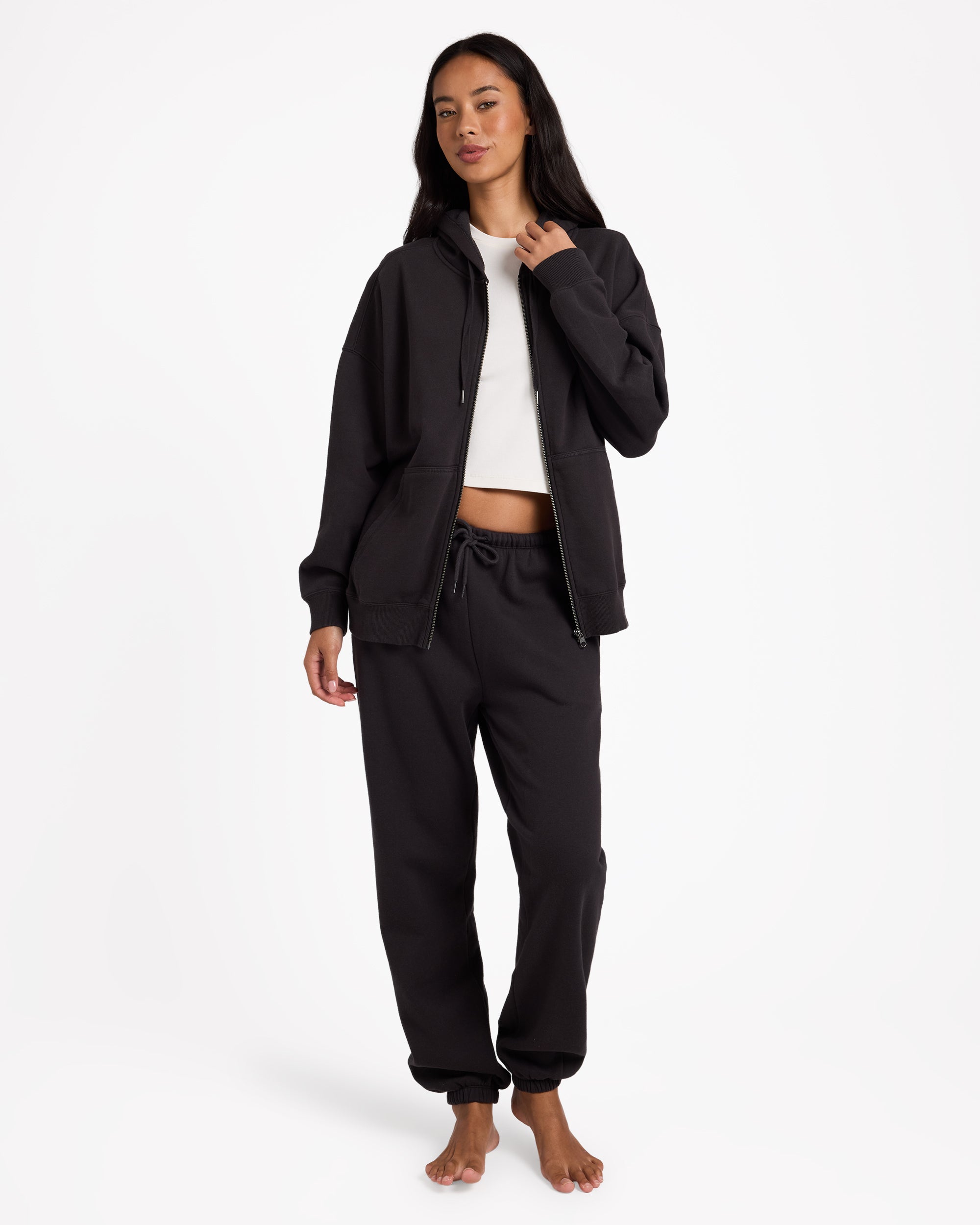 Womens Wave Essentials Zip Up Hoodie
