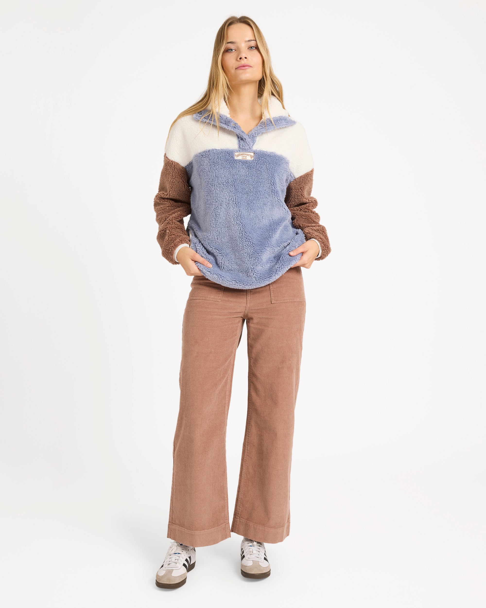 Womens Vibes Back Fleece Jumper