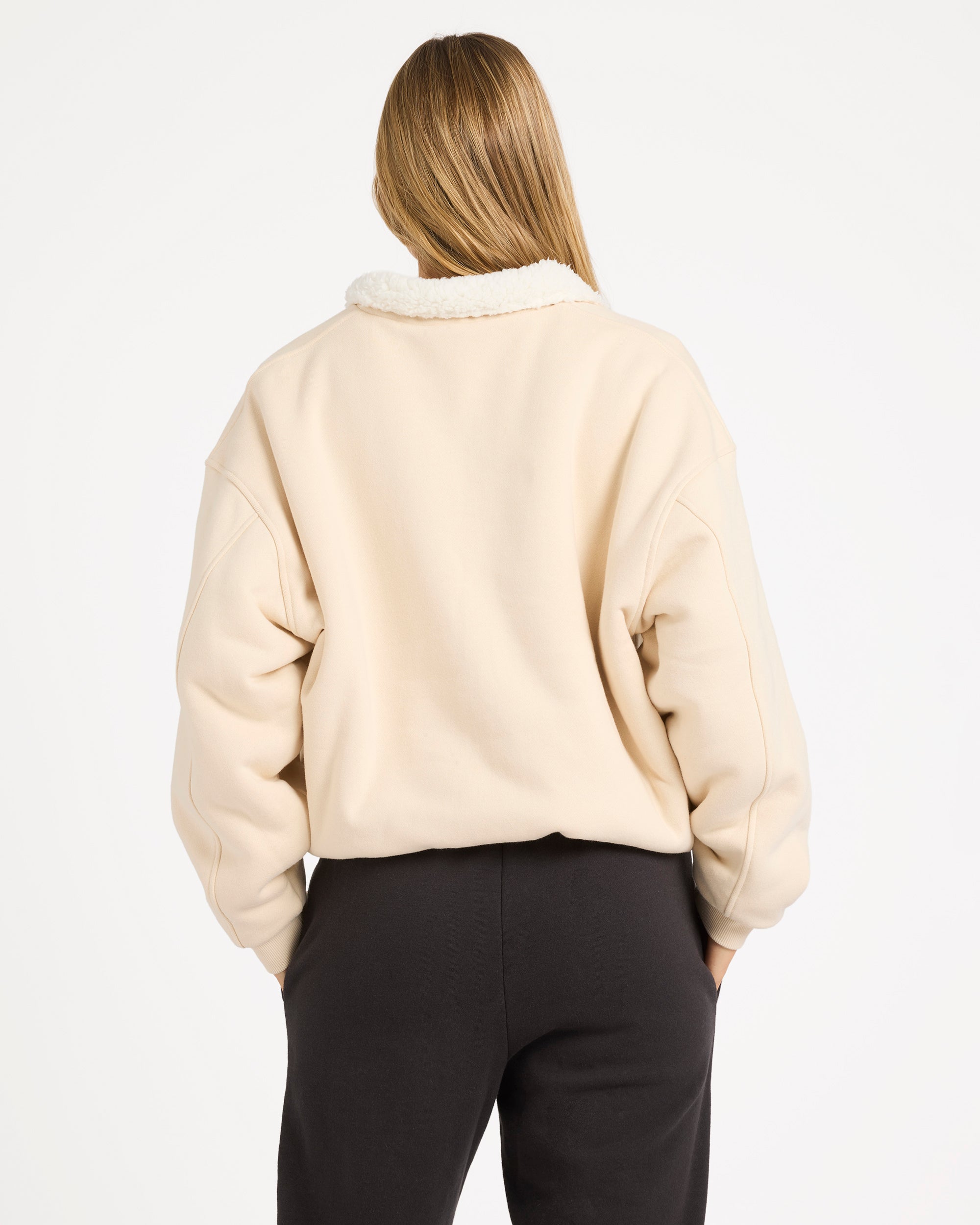 Womens Classic Vibes Button Down Fleece Jumper