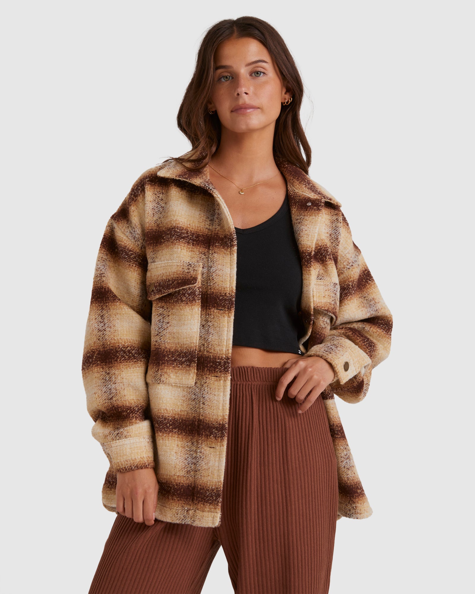 Womens Surf Check Shacket