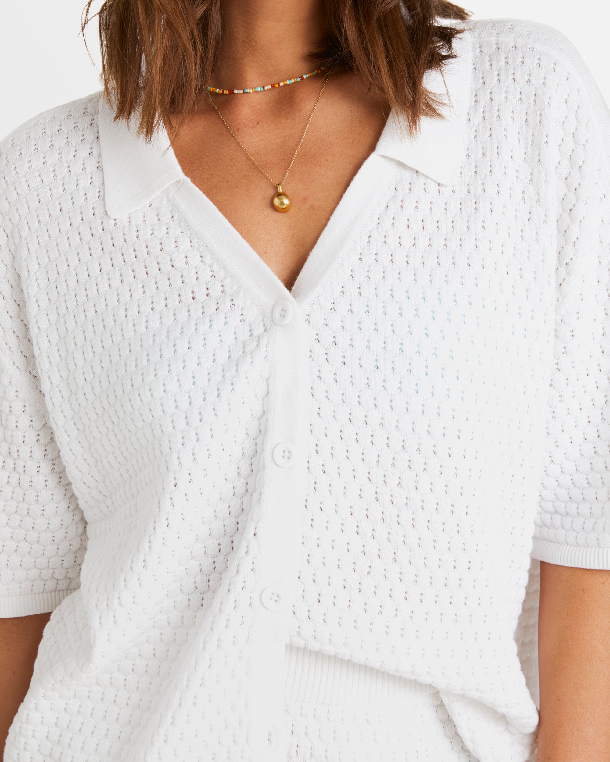 Womens Sun Bubble Knit Shirt