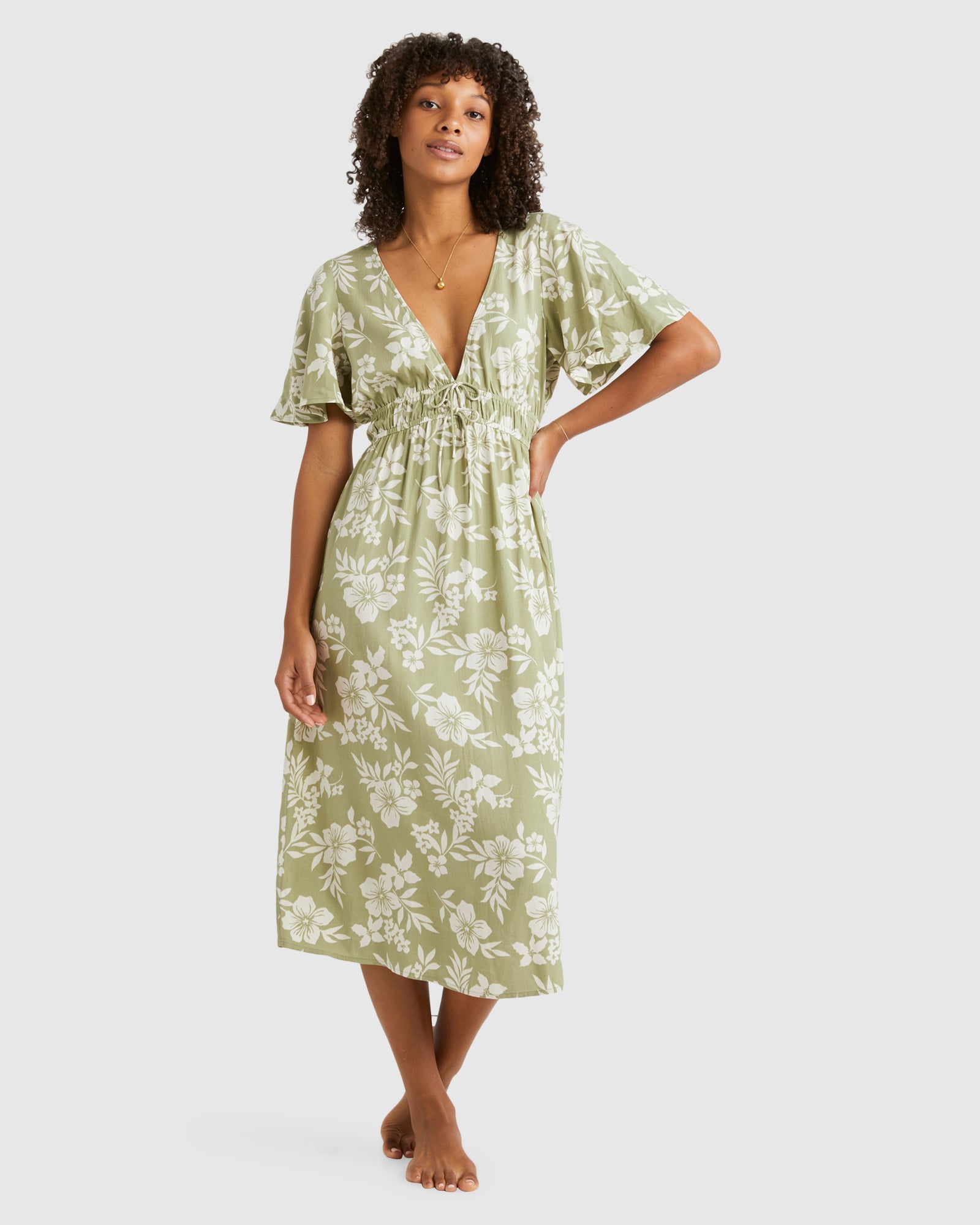 Womens Dusk Dreamin' Dress - AVOCADO | Billabong AU