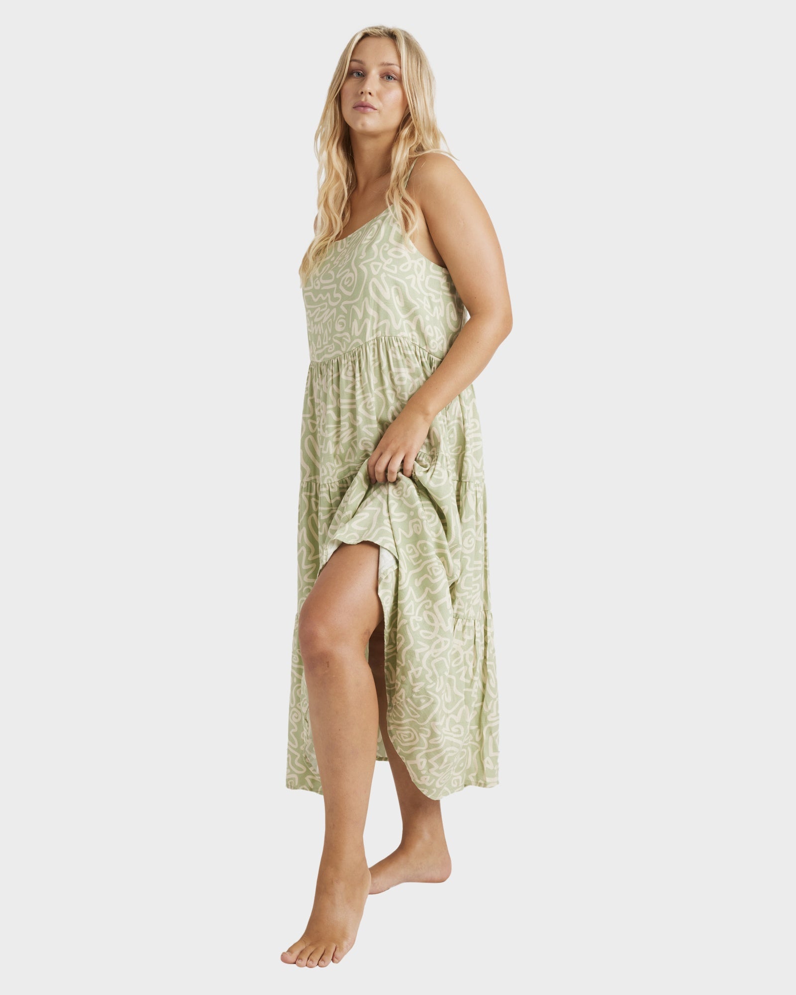 Womens Sunny Lines Lost Love Midi Dress