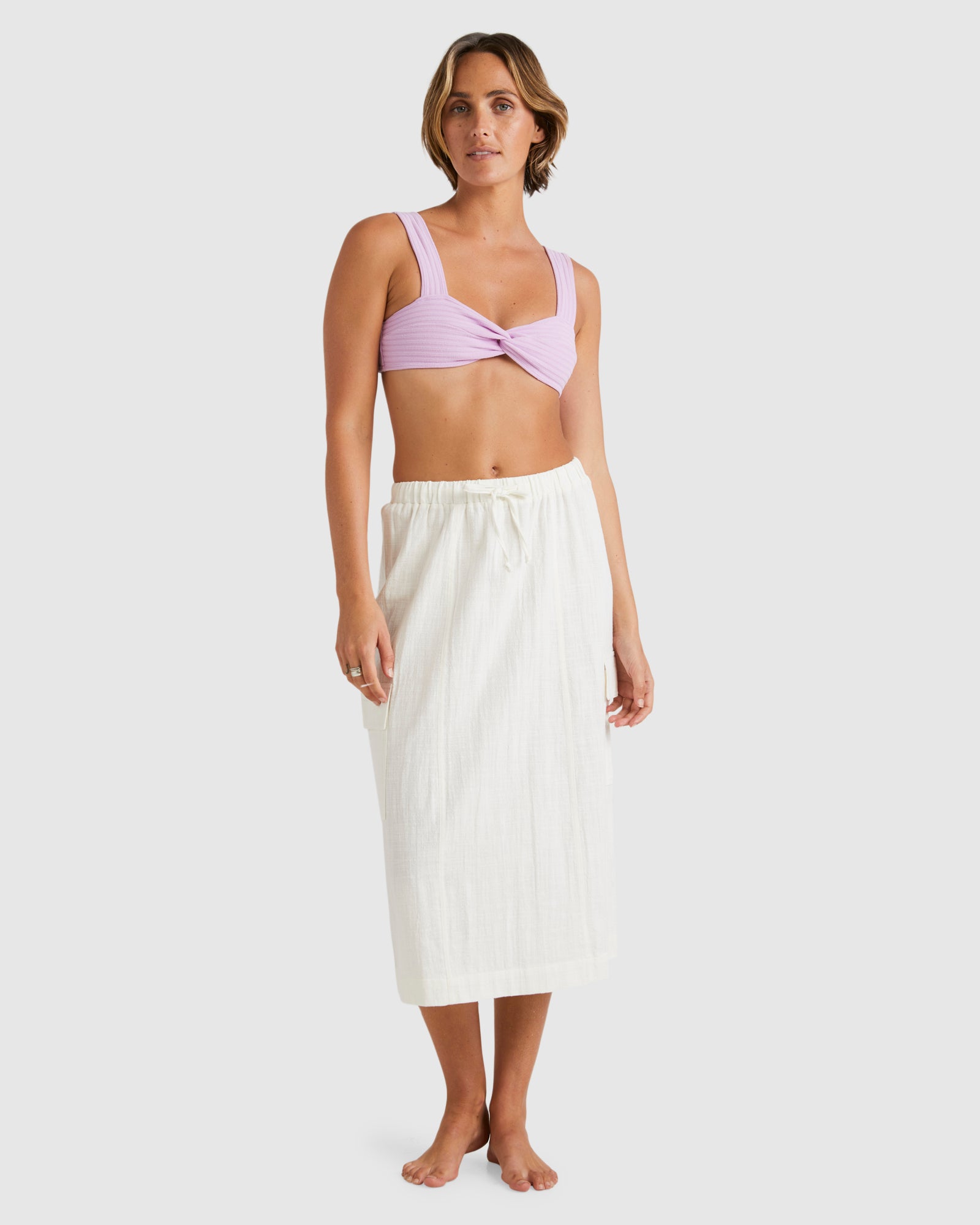 Womens Sunny Cargo Midi Skirt