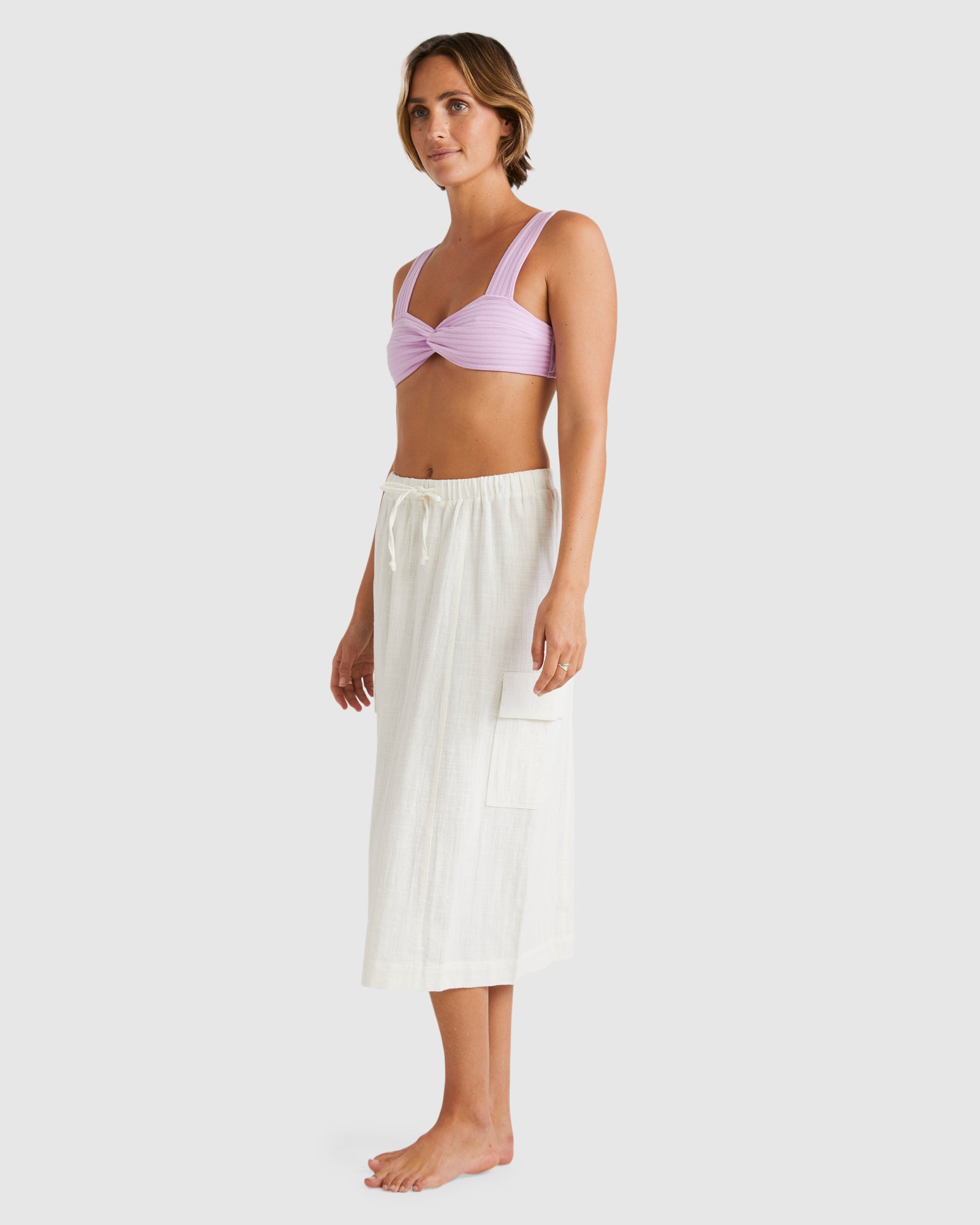 Womens Sunny Cargo Midi Skirt