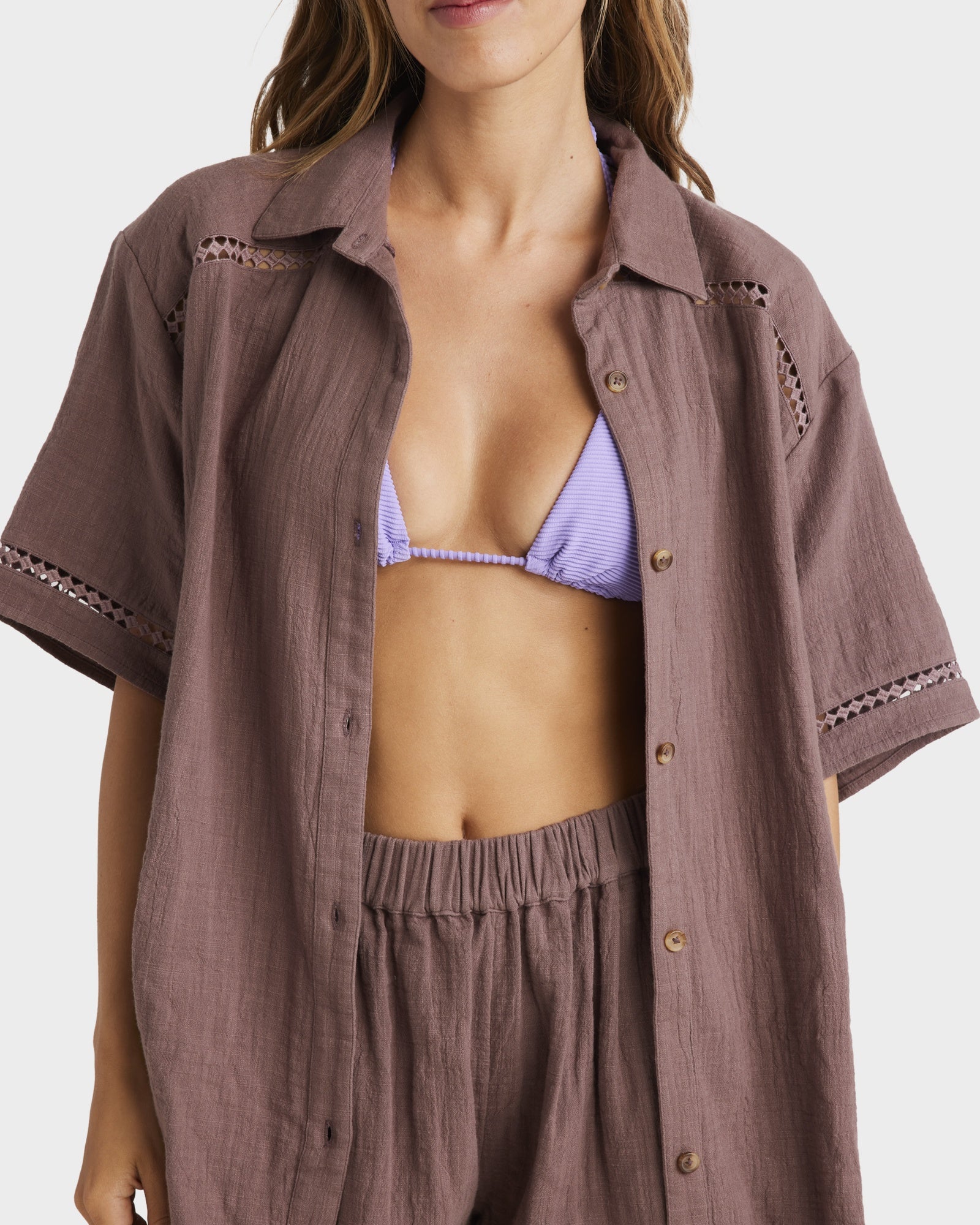 Womens Summers End Button Down Shirt