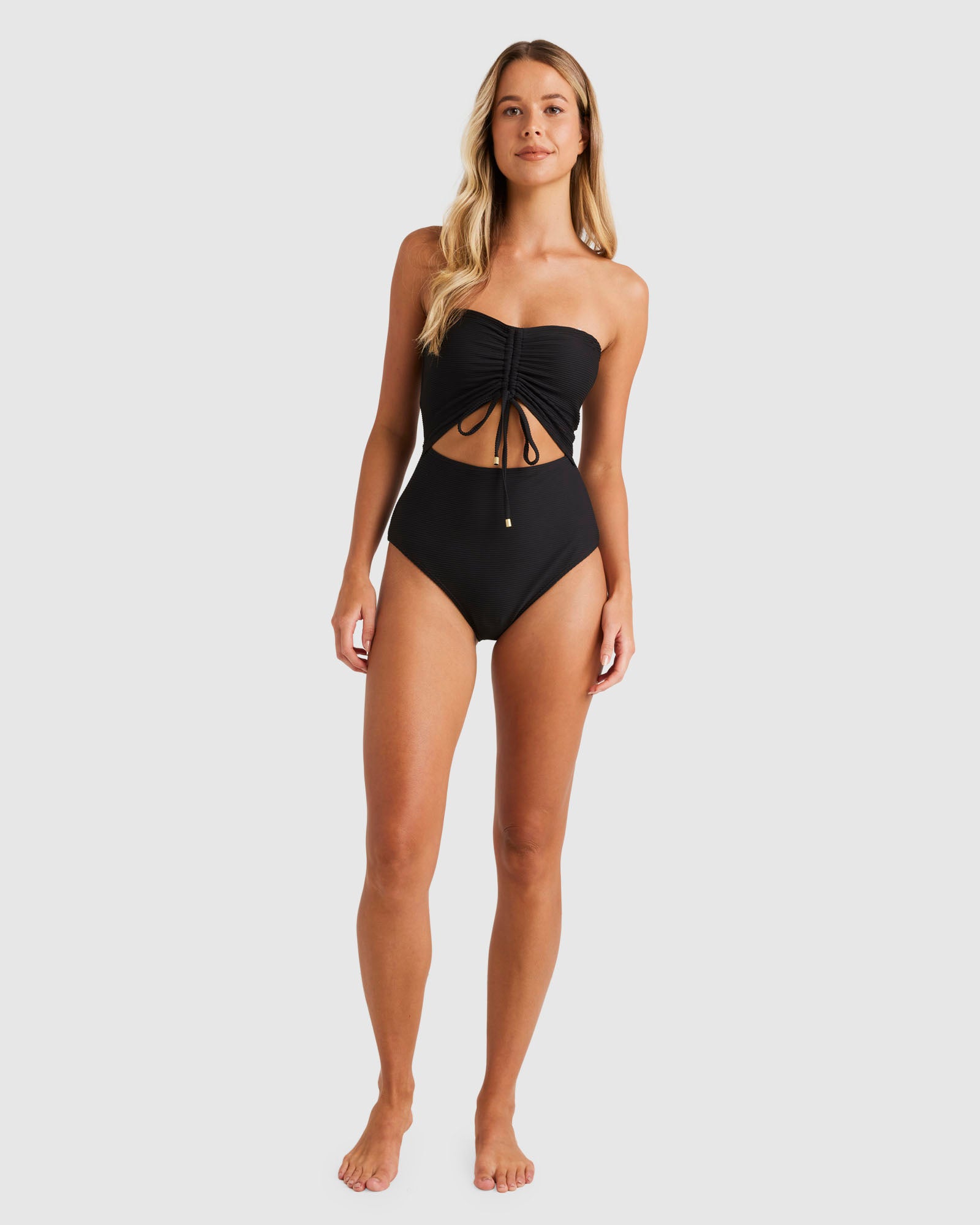 Womens Tanlines Bandeau One Piece Swimsuit