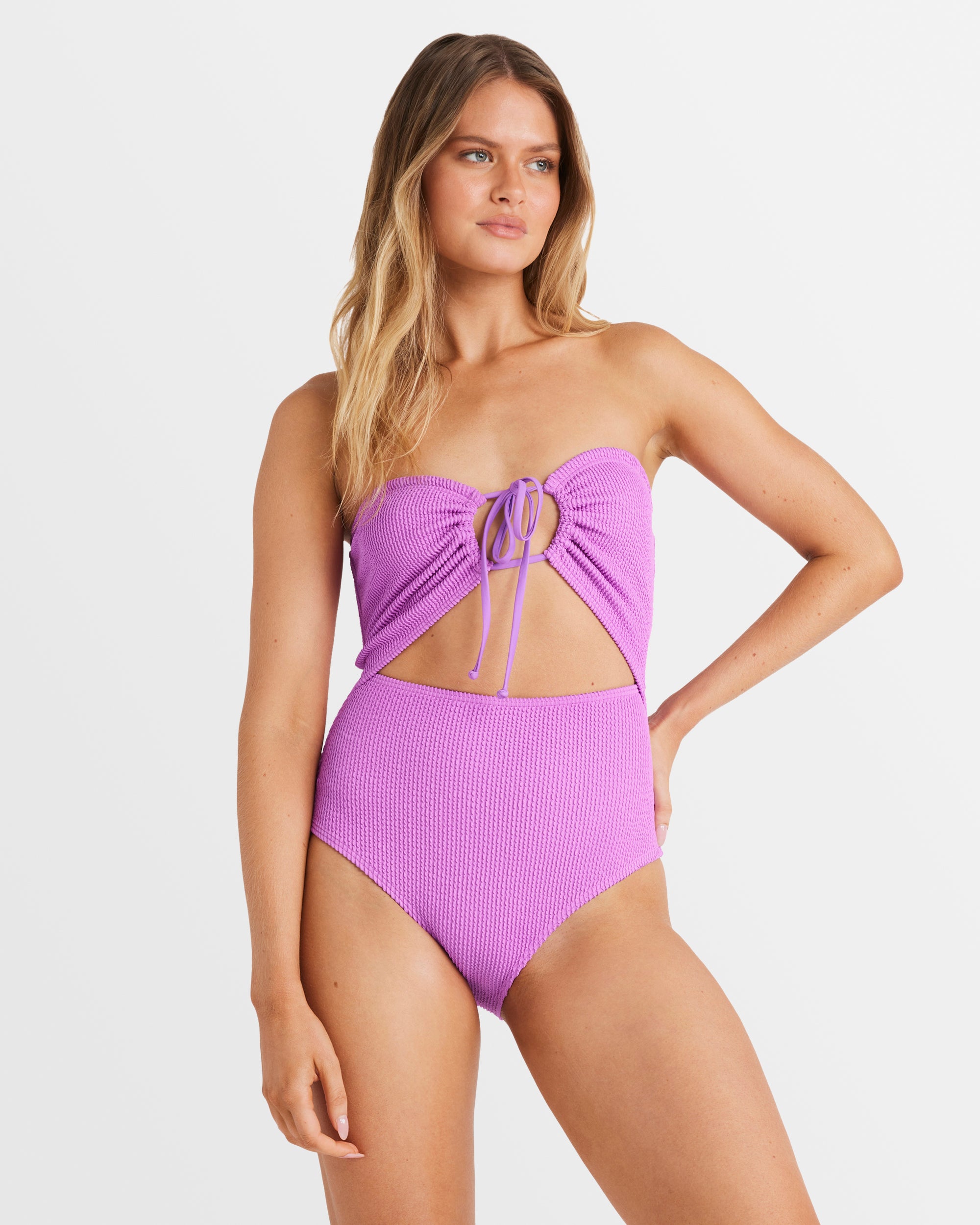 Womens Summer High Drew One Piece Swimsuit