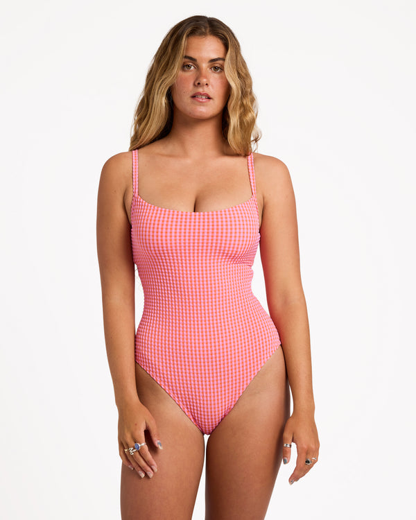 Womens Mini Wave Check Mia D/DD One Piece Swimsuit