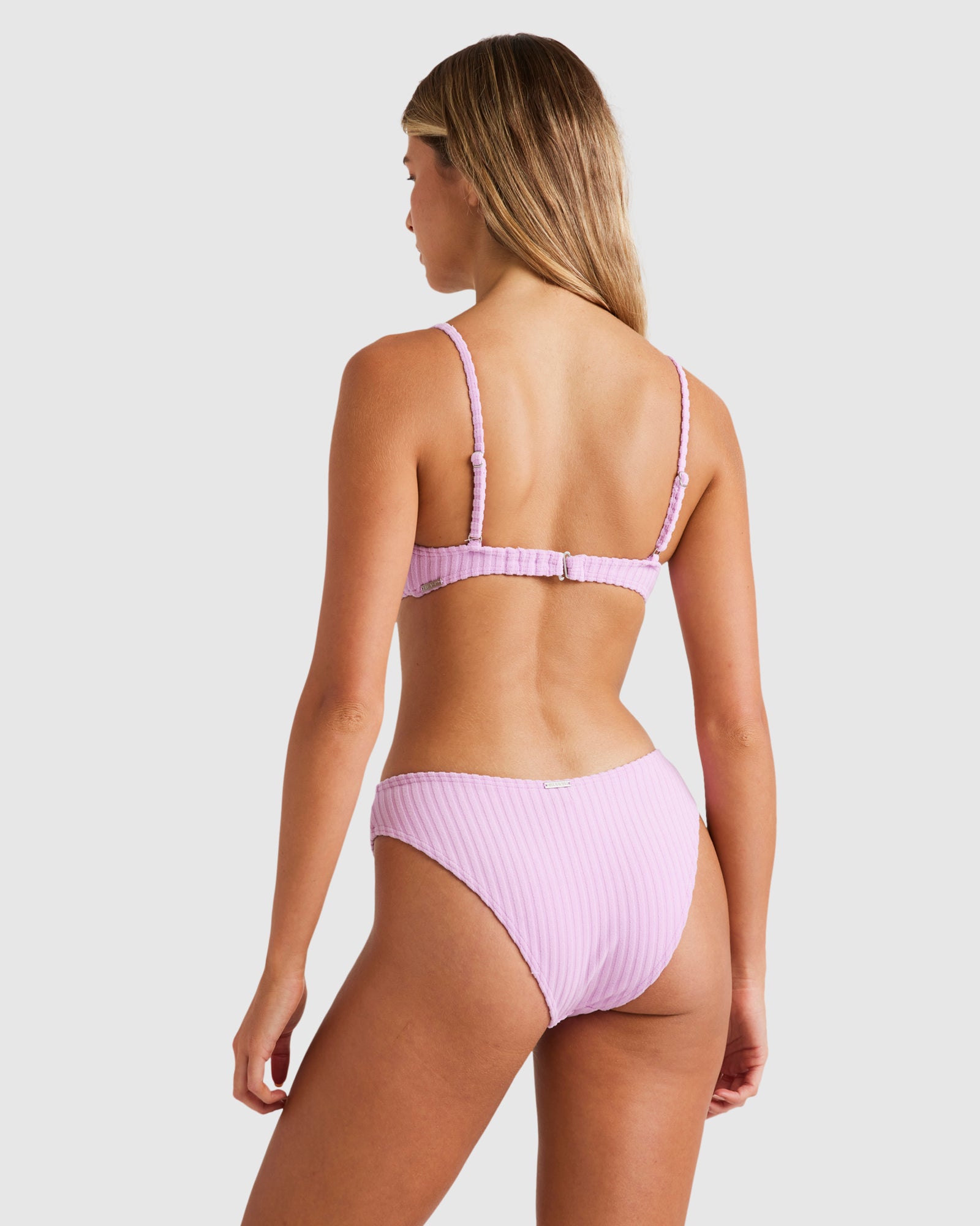 Womens Terry Rib Charlie Trilette Bikini Top