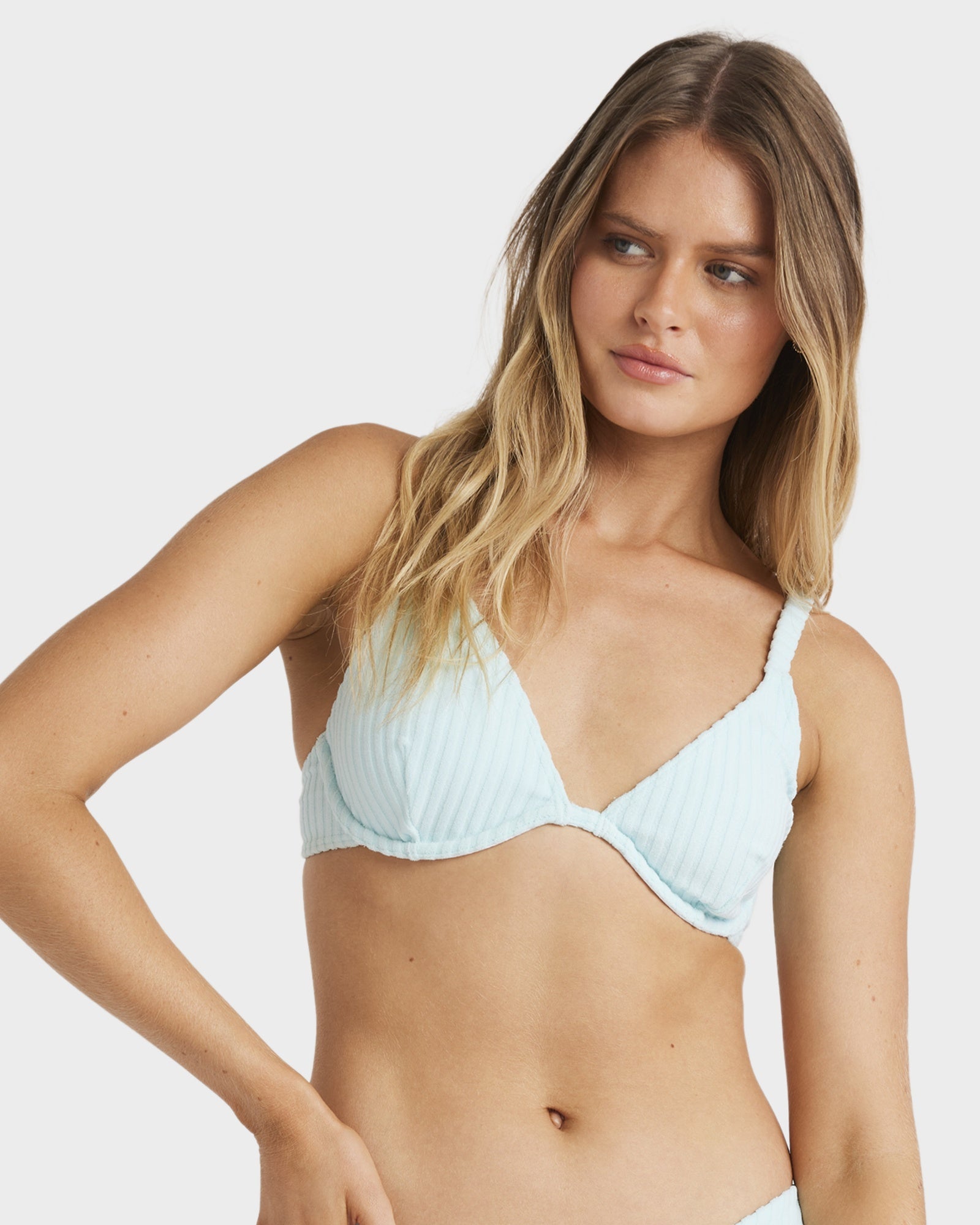 Womens Terry Rib Reese D/DD Underwire Bikini Top