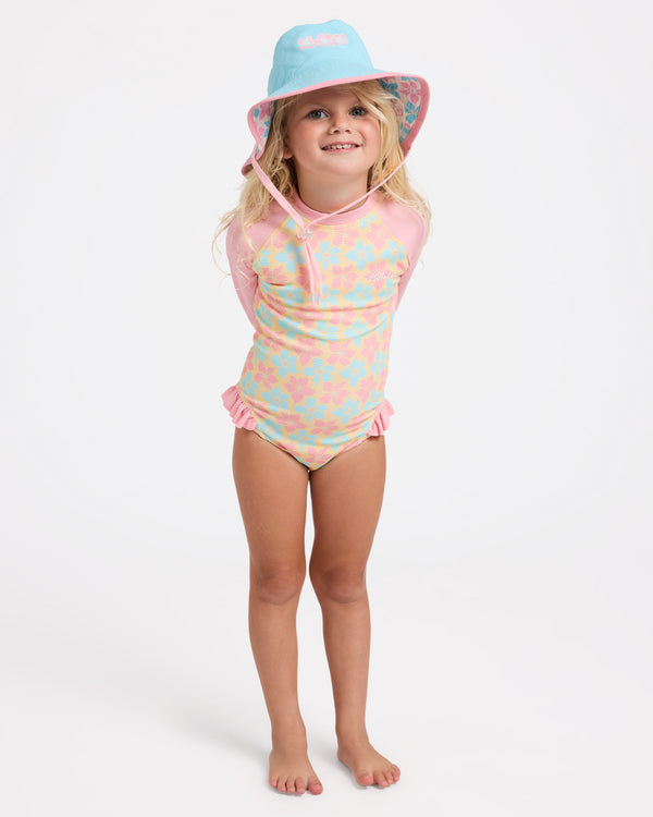 Girls 2-7 Sun Petals Long Sleeve One Piece Swimsuit
