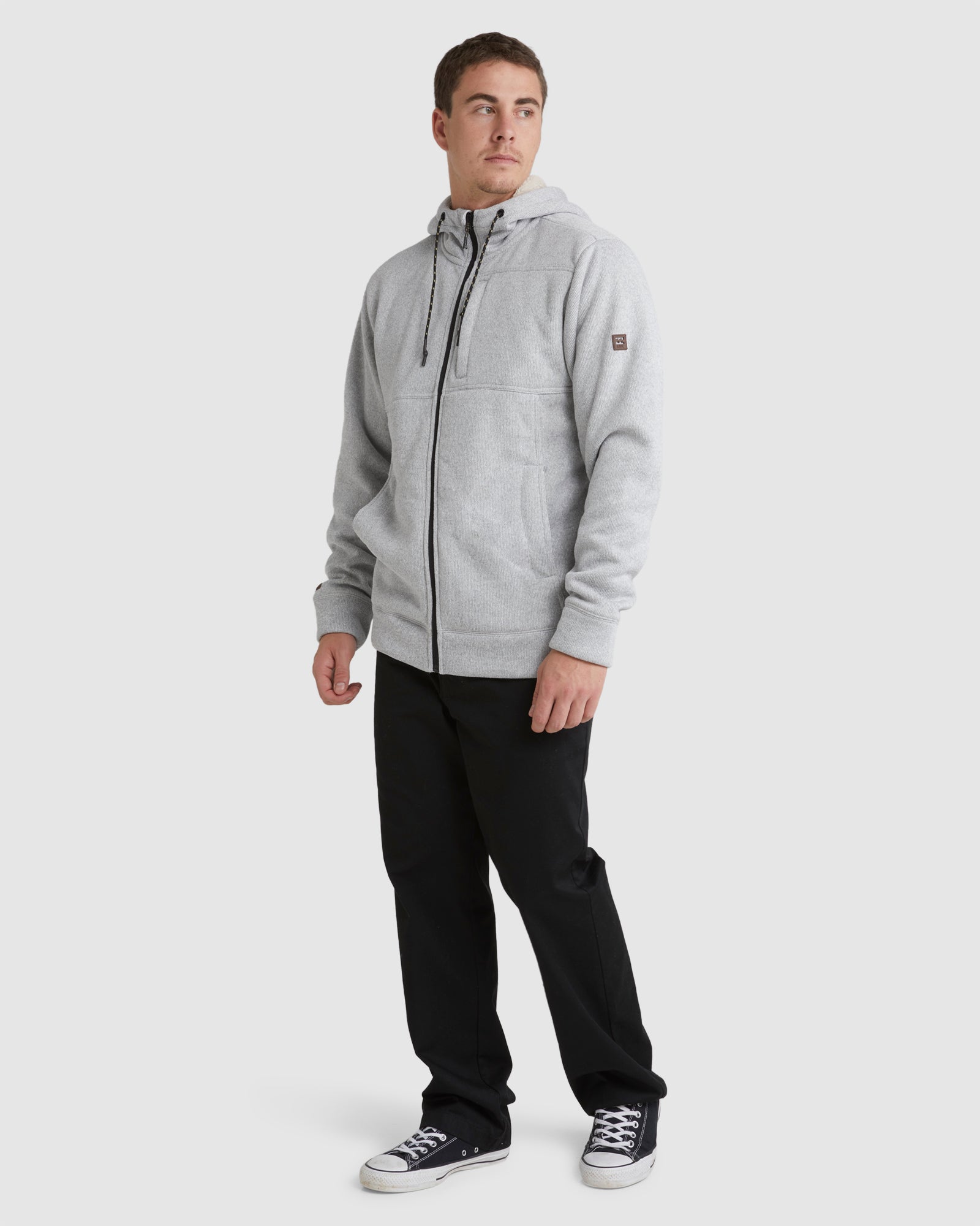 Mens A/Div Boundary Sherpa Zip Up Hoodie