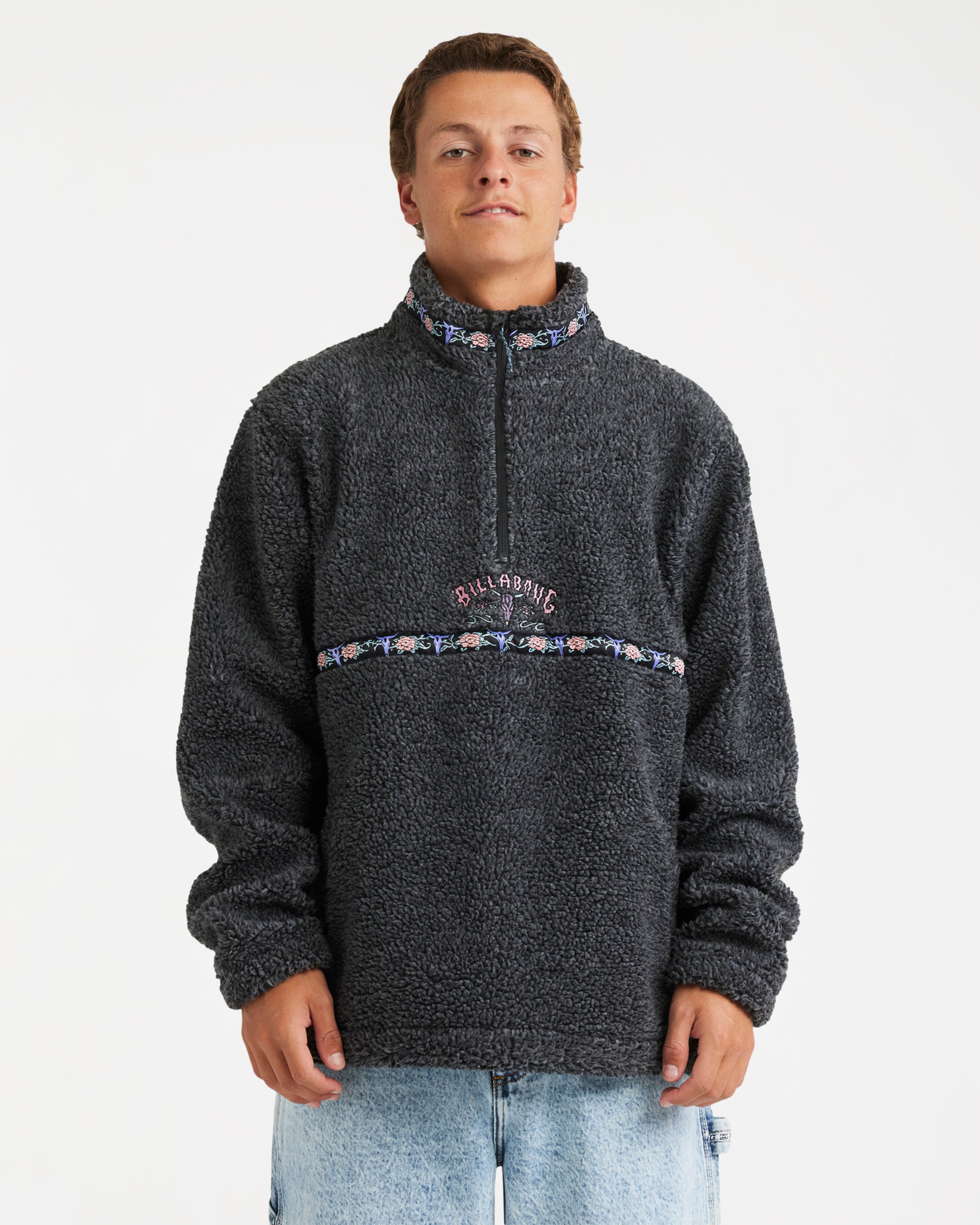 Mens Occy Tombstone Half Zip Fleece Pullover