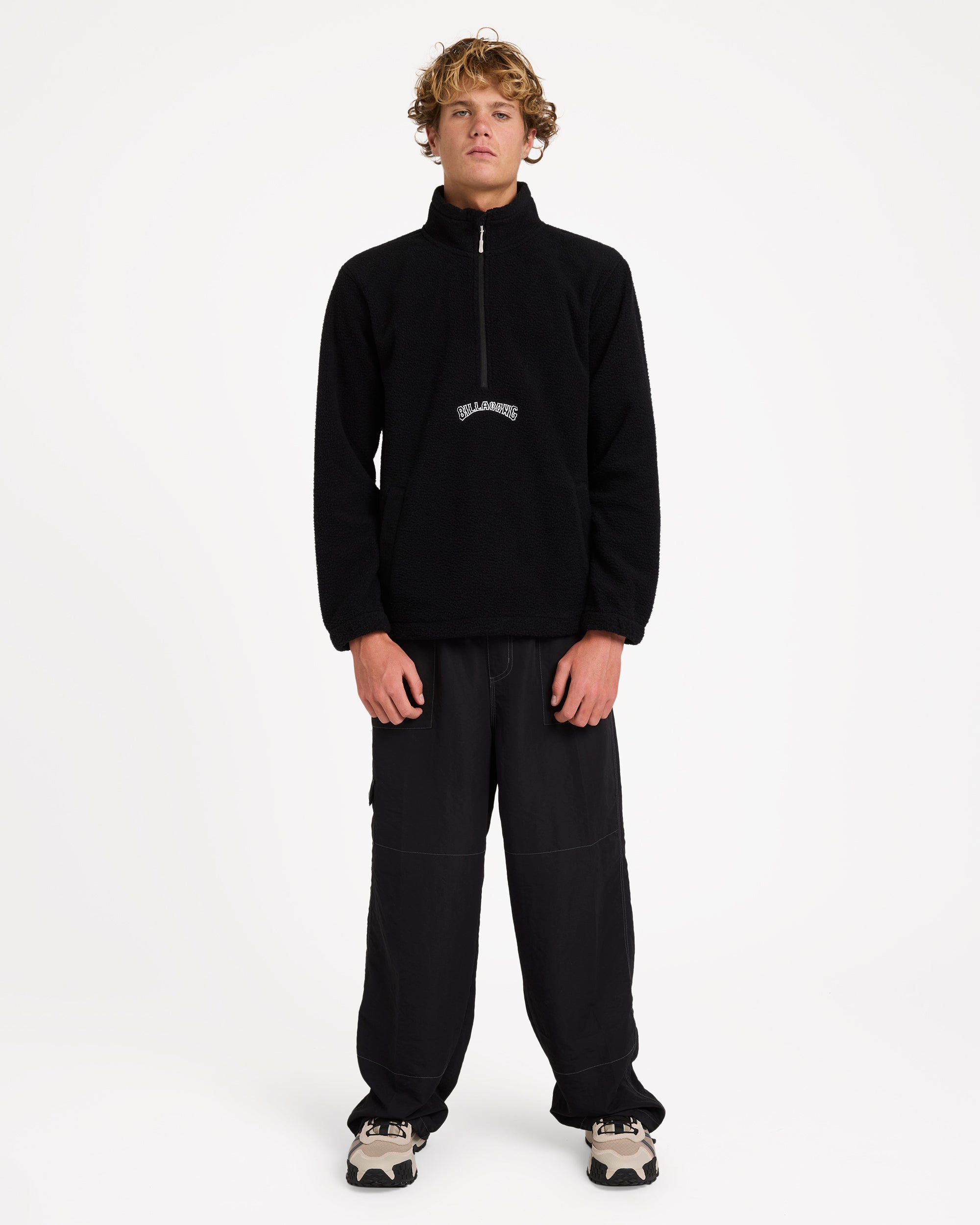 Mens Boundary Mockneck Fleece Jumper