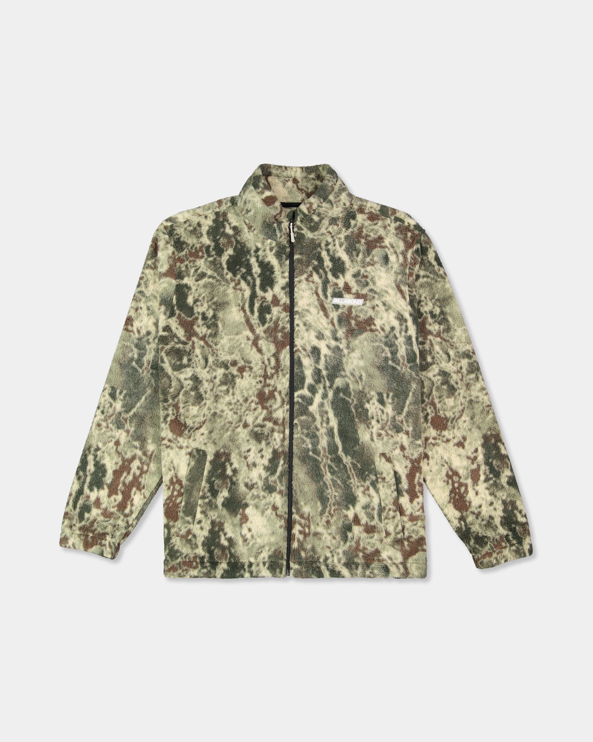 Mens Boundary Mock Zip Up Fleece Jacket